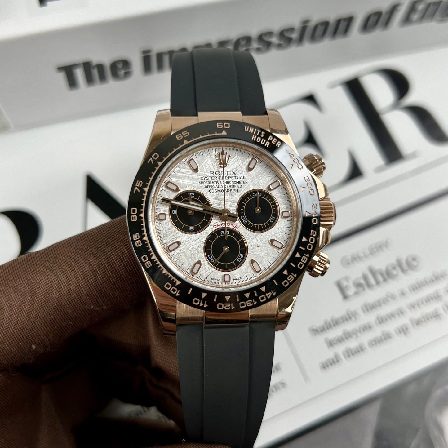 Rolex Cosmograph Daytona 116515LN esfera de meteorito 18k recubierto de oro rosa