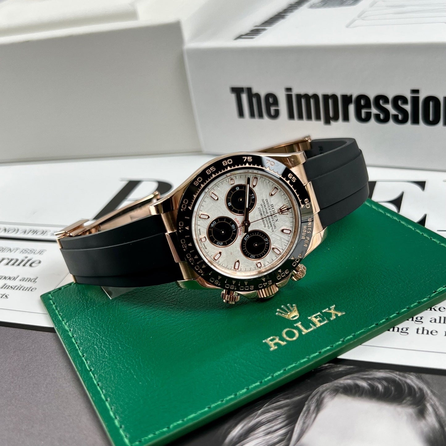 Rolex Cosmograph Daytona 116515LN esfera de meteorito 18k recubierto de oro rosa