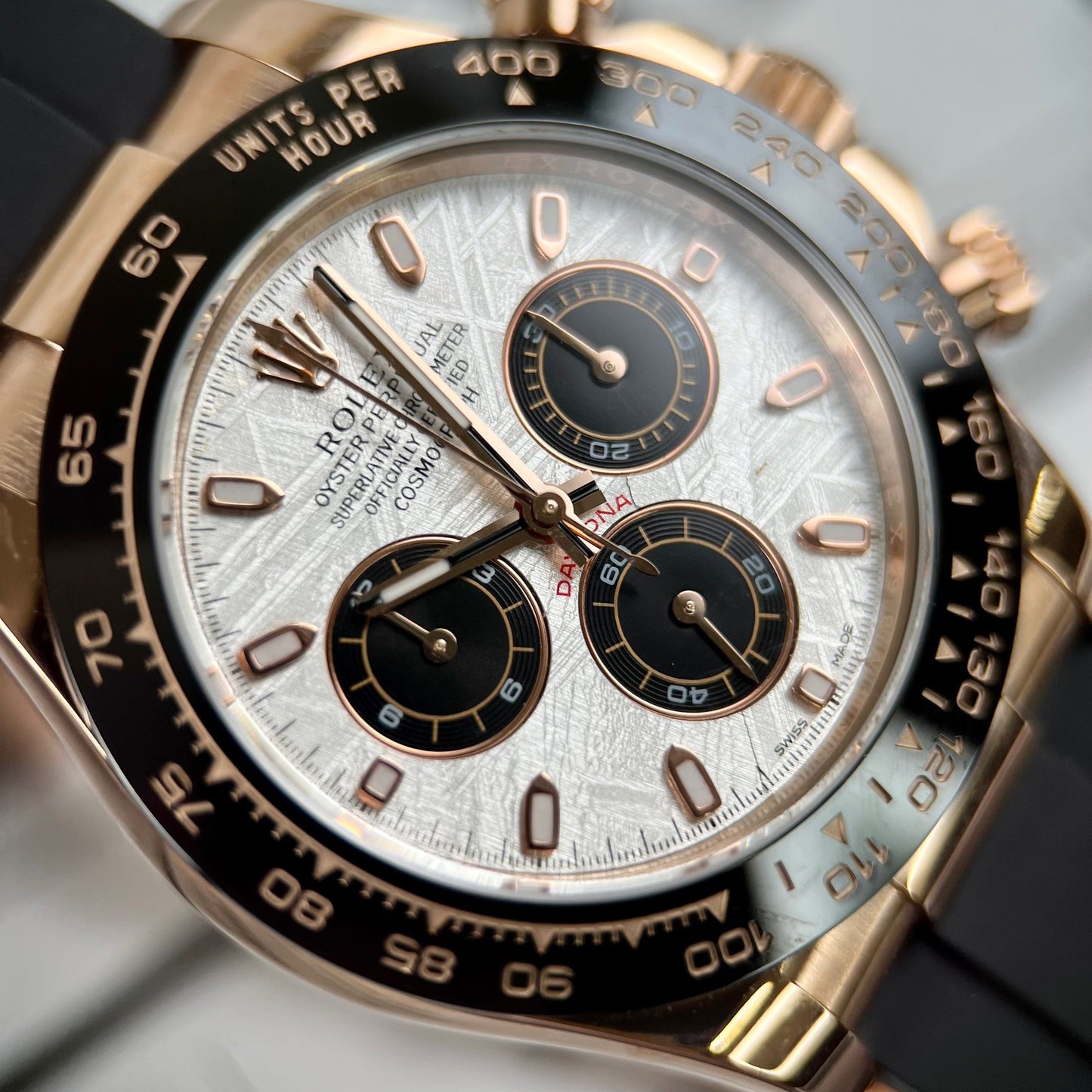 Rolex Cosmograph Daytona 116515LN esfera de meteorito 18k recubierto de oro rosa