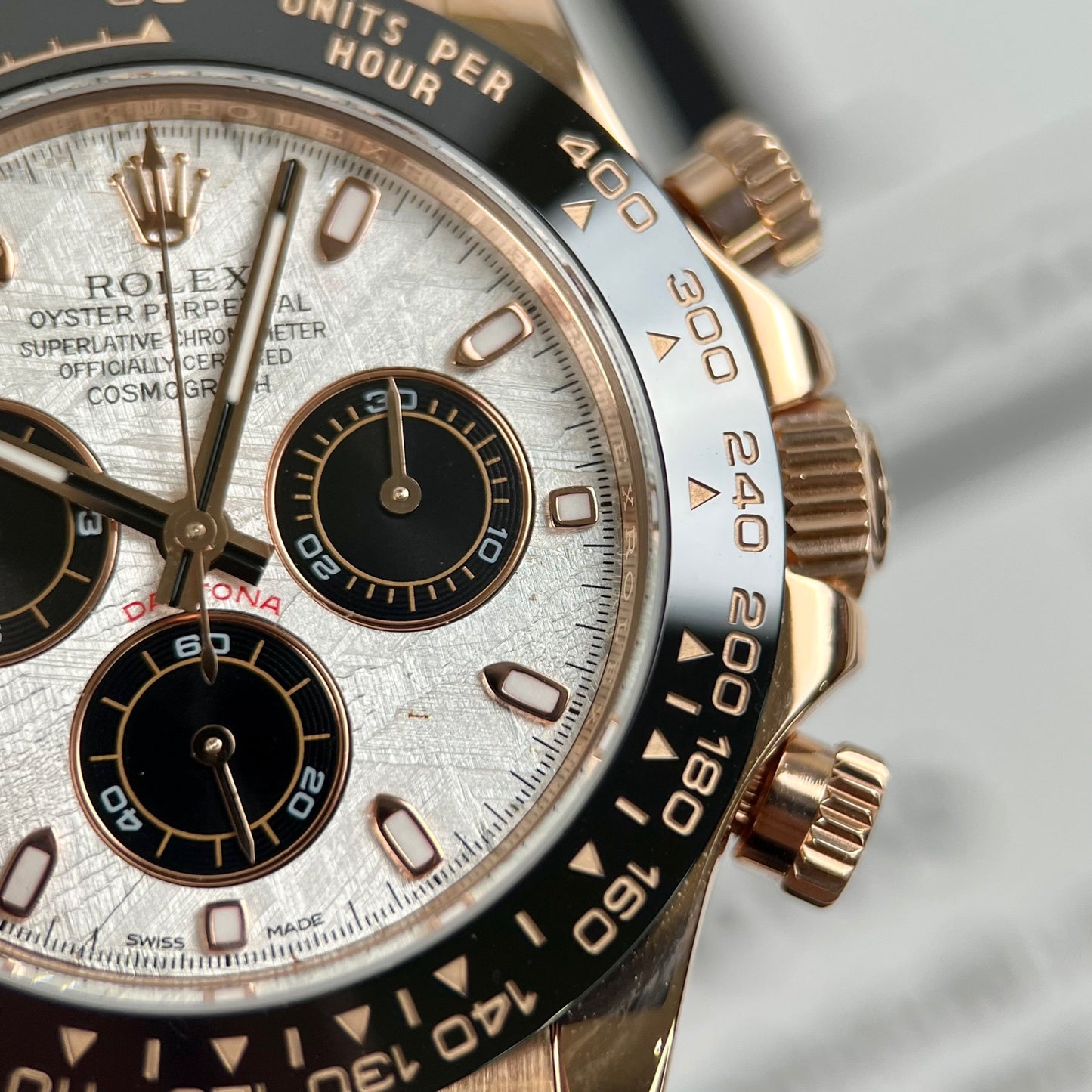 Rolex Cosmograph Daytona 116515LN esfera de meteorito 18k recubierto de oro rosa