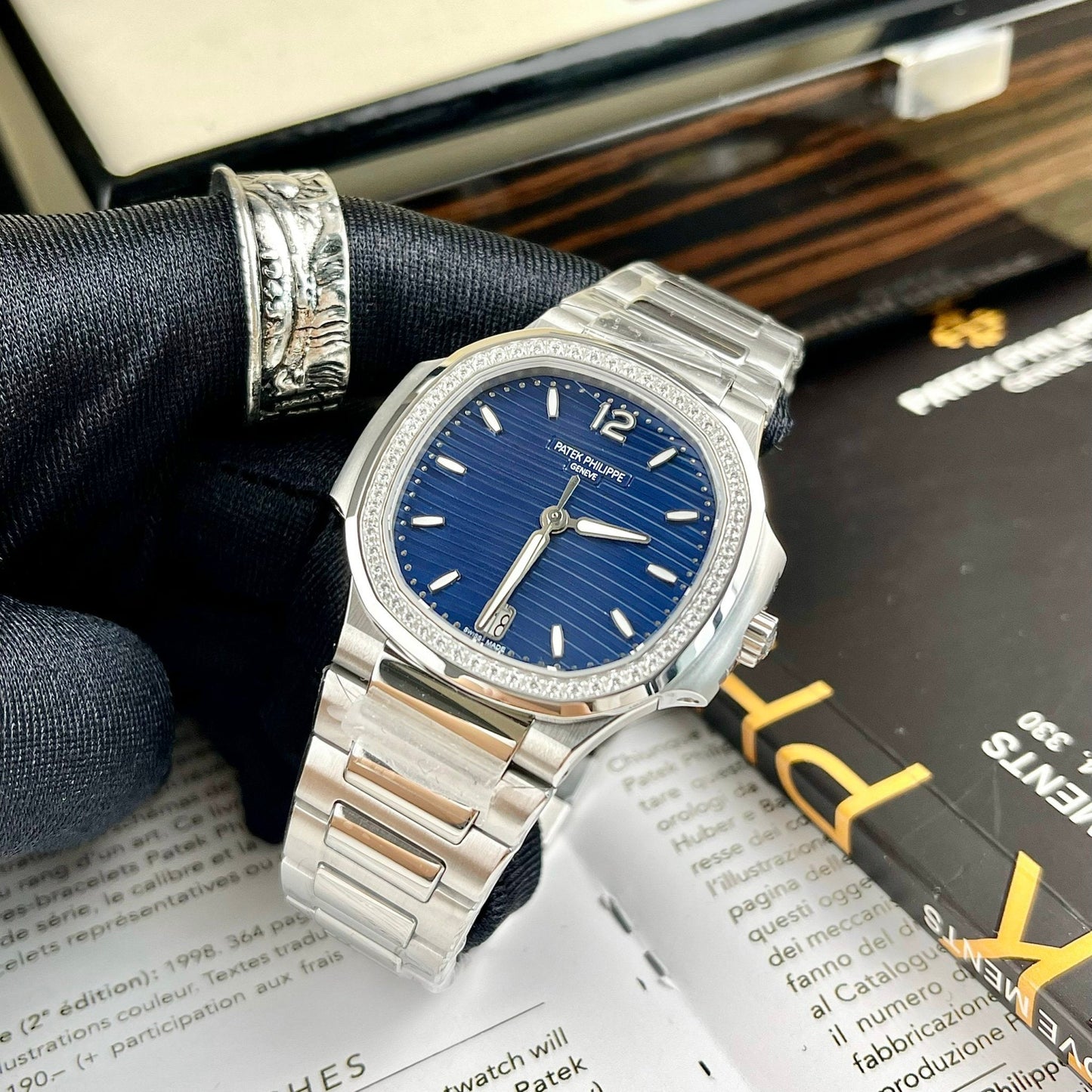 Patek Philippe Nautilus 7118/1A-001 1:1 Mejor Edición 3K Esfera Azul de Fábrica