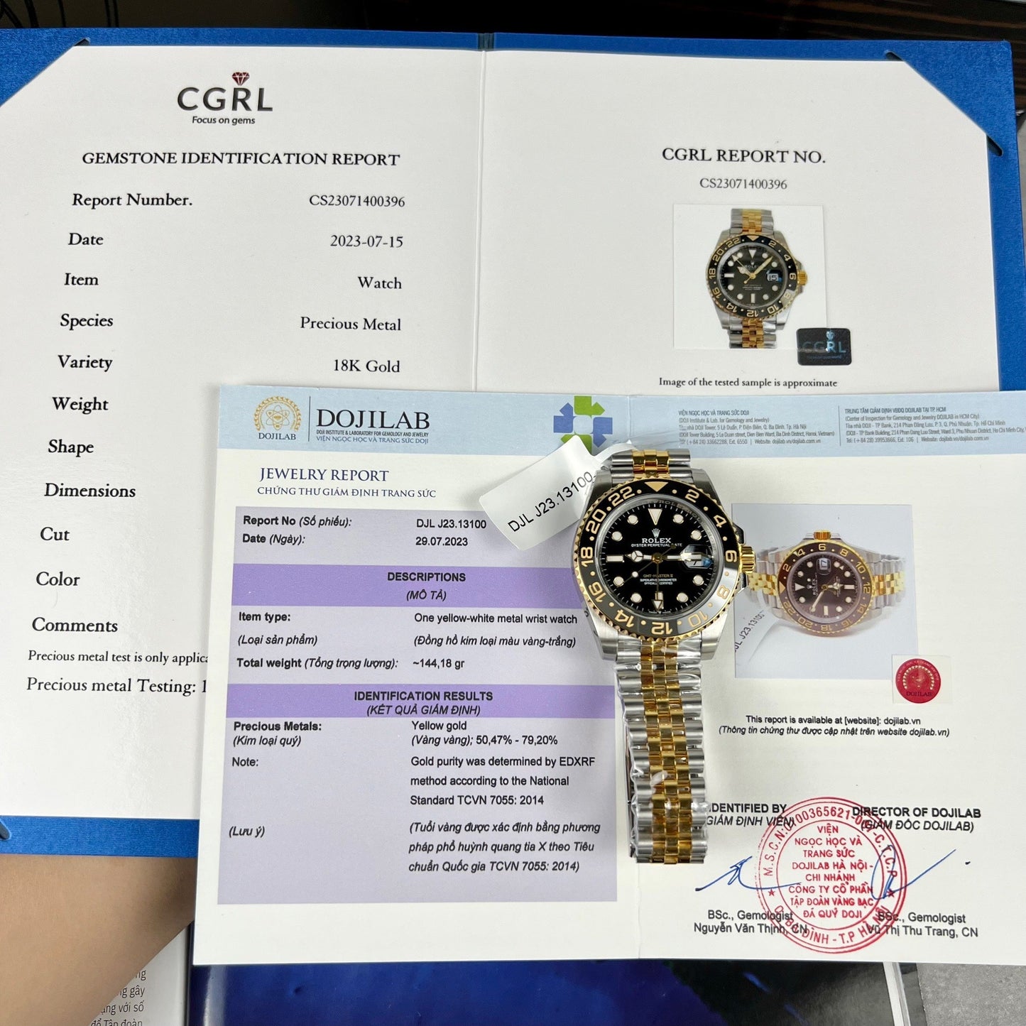 Rolex GMT-Master II 126713GRNR-0001 Avvolto in oro da una fabbrica pulita