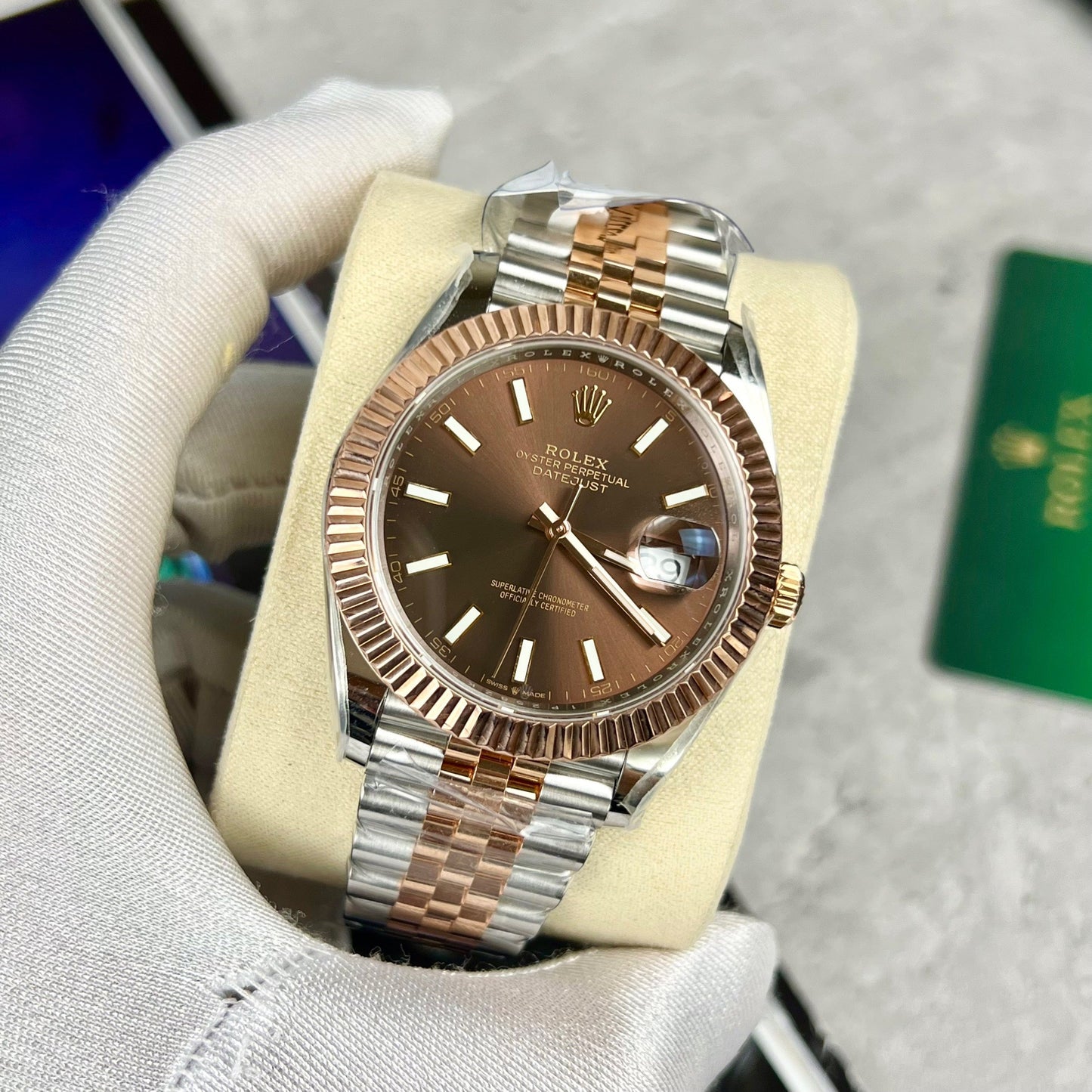 Orologio Rolex Datejust 41 automatico in oro rosa e acciaio 126331