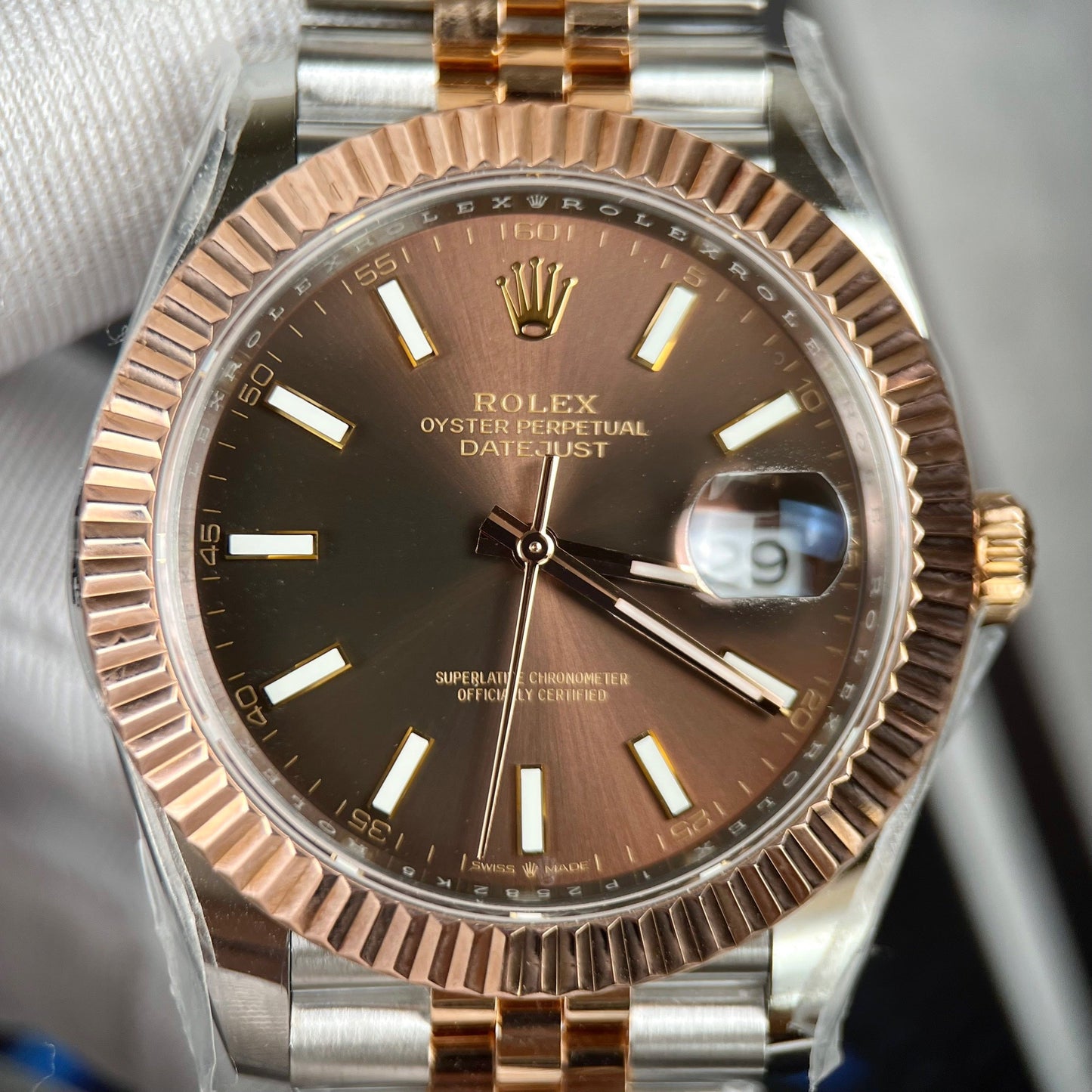 Orologio Rolex Datejust 41 automatico in oro rosa e acciaio 126331