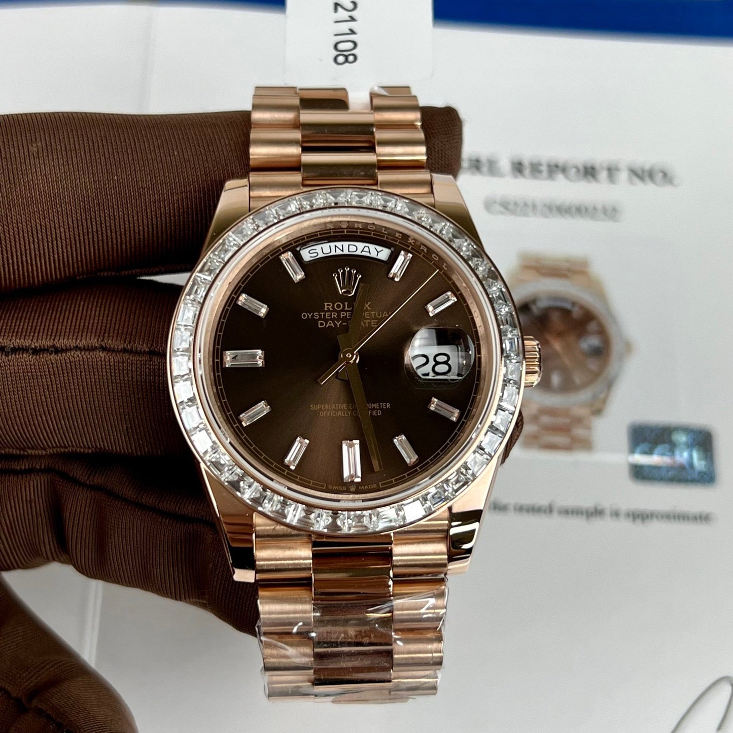 Rolex Day-Date 36 128235-0037 40mm rivestito in oro rosa 18 carati 3235 Movimento GM Factory