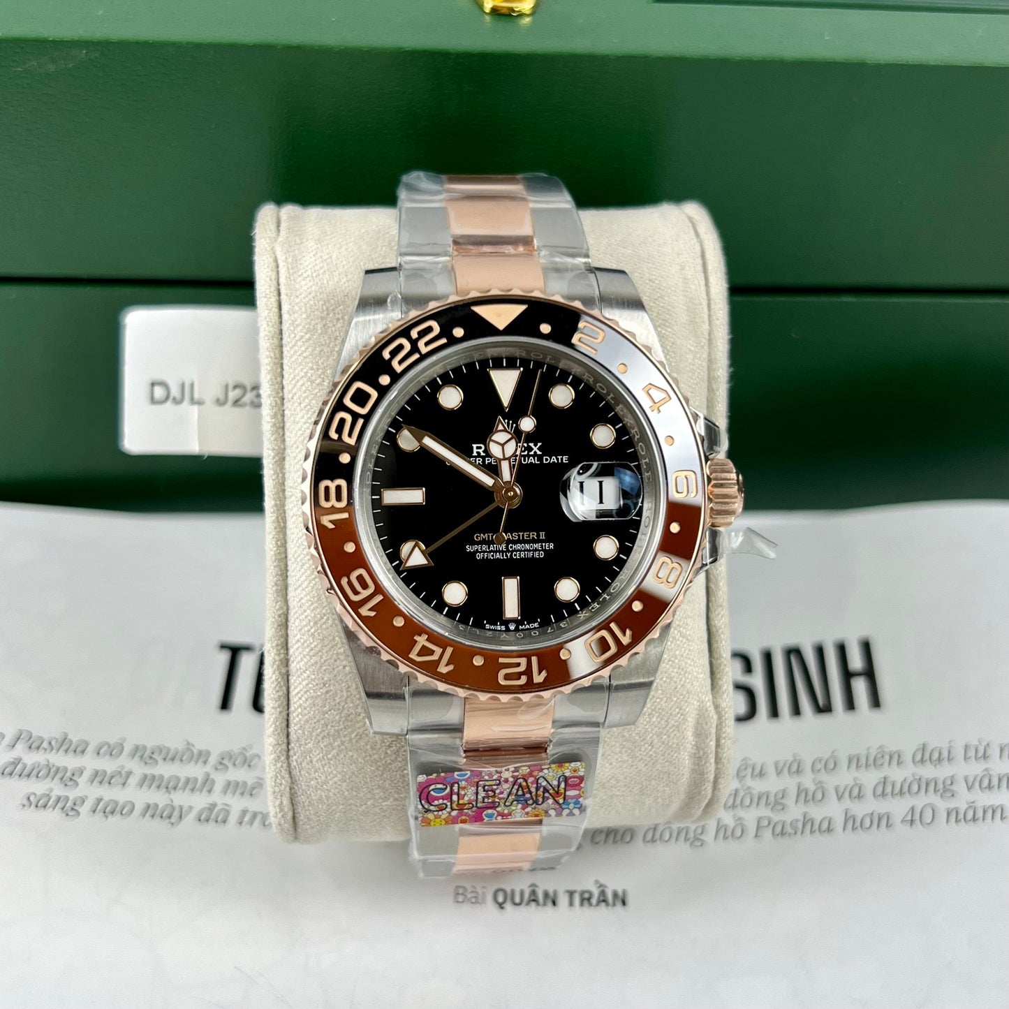 Reloj Rolex GMT-Master II Root Beer para hombre 126711CHNR-0002 envuelto en oro rosa