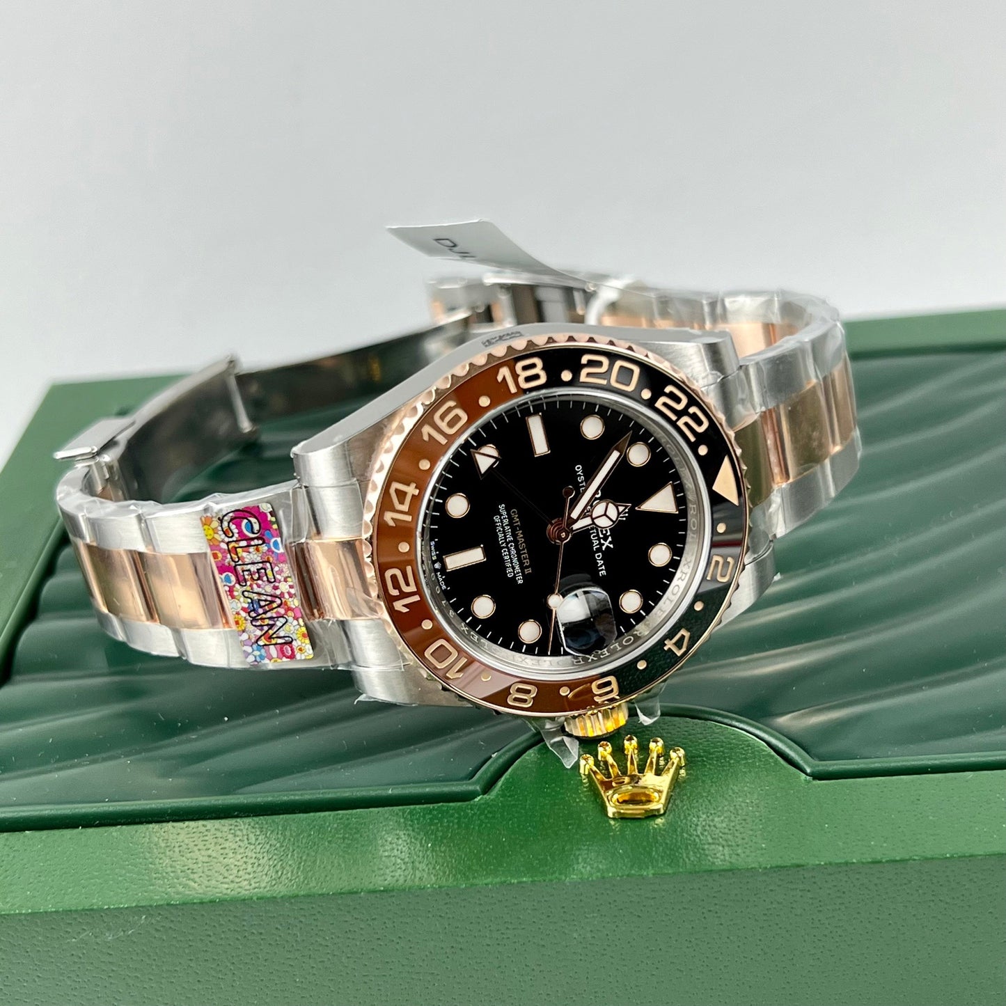 Reloj Rolex GMT-Master II Root Beer para hombre 126711CHNR-0002 envuelto en oro rosa