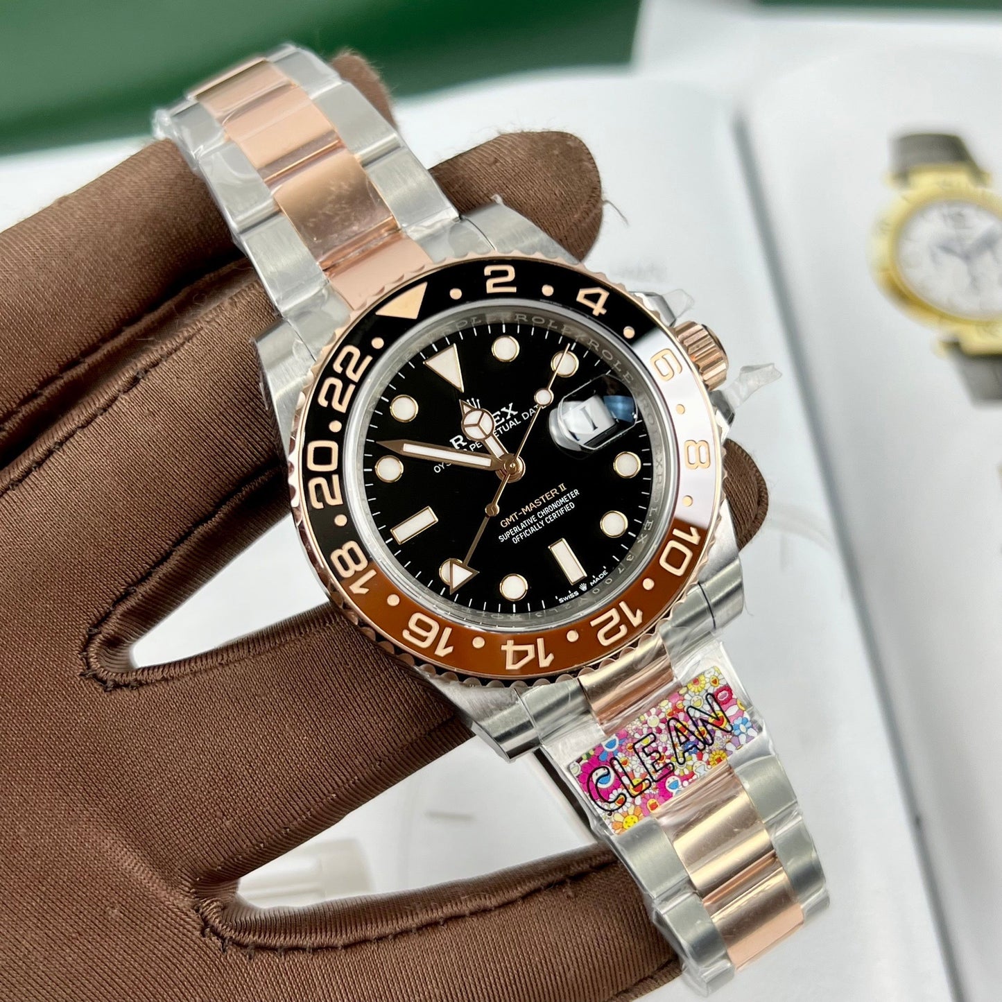 Reloj Rolex GMT-Master II Root Beer para hombre 126711CHNR-0002 envuelto en oro rosa