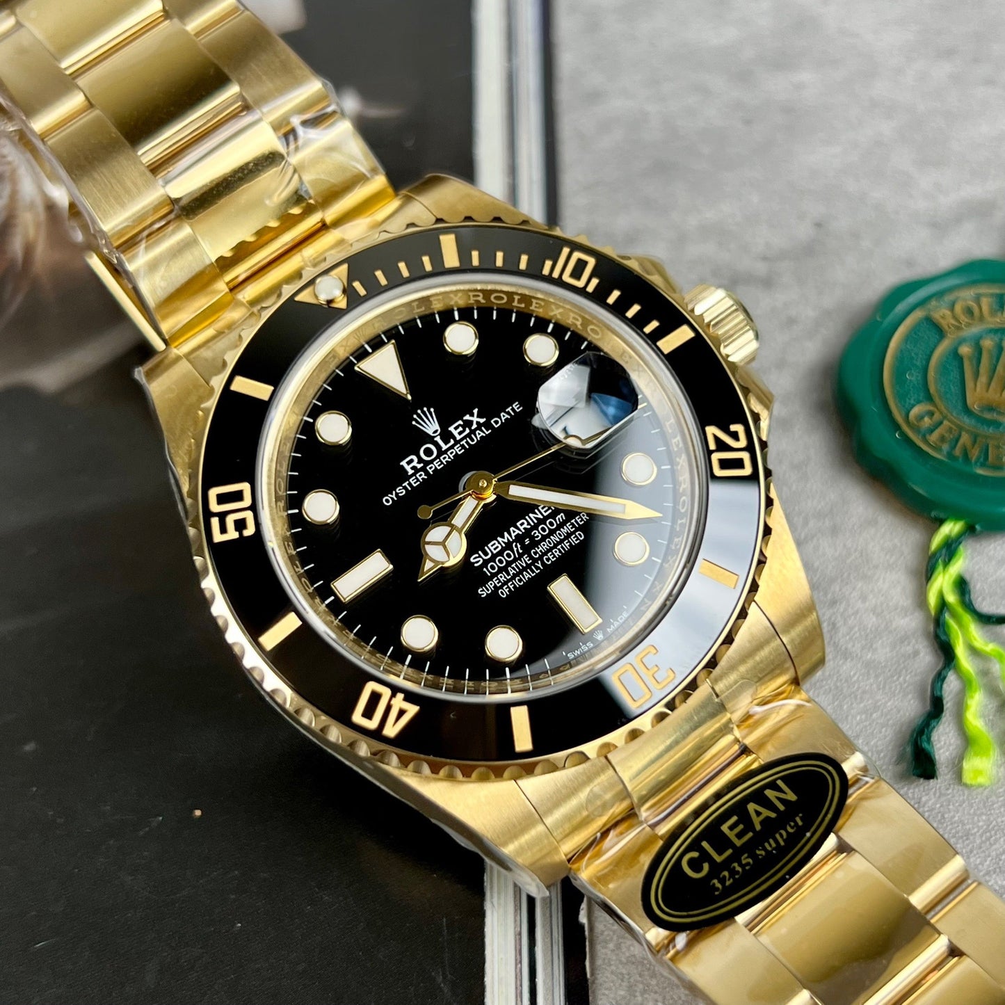 Rolex Submariner Date quadrante nero oro giallo orologio da uomo 126618LN-0002 avvolto in oro 18 carati