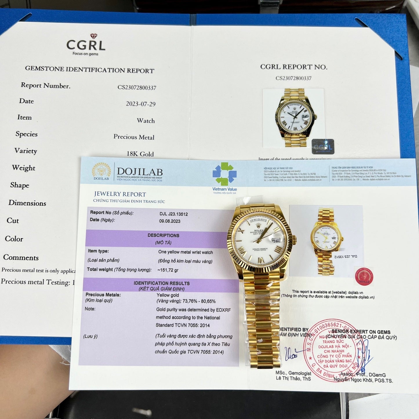 Rolex Day-Date 40 228238-0042 envuelto en oro de 18k Con un peso de 150 gramos