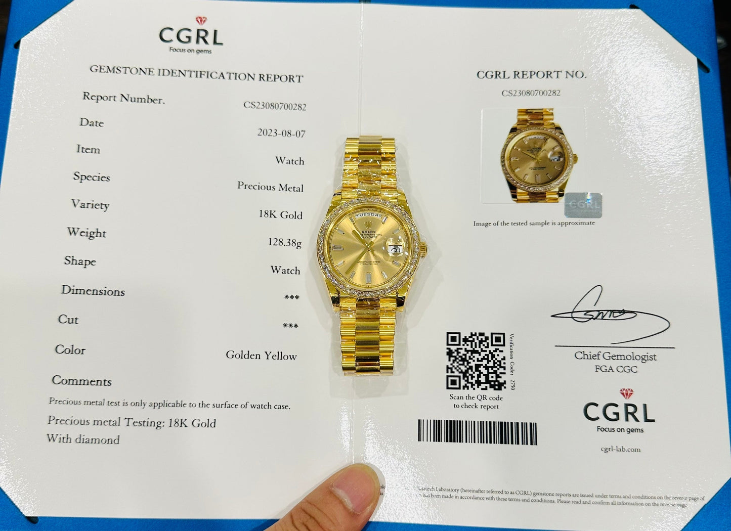 Rolex Day-Date 40 228348rbr-0002 Oro giallo 18 carati tempestato di diamanti artificiali