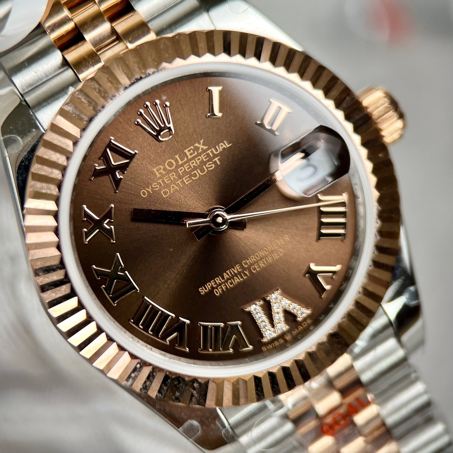 Rolex Datejust 31 M278271-0004 Oystersteel recubierto de oro rosa de 18k