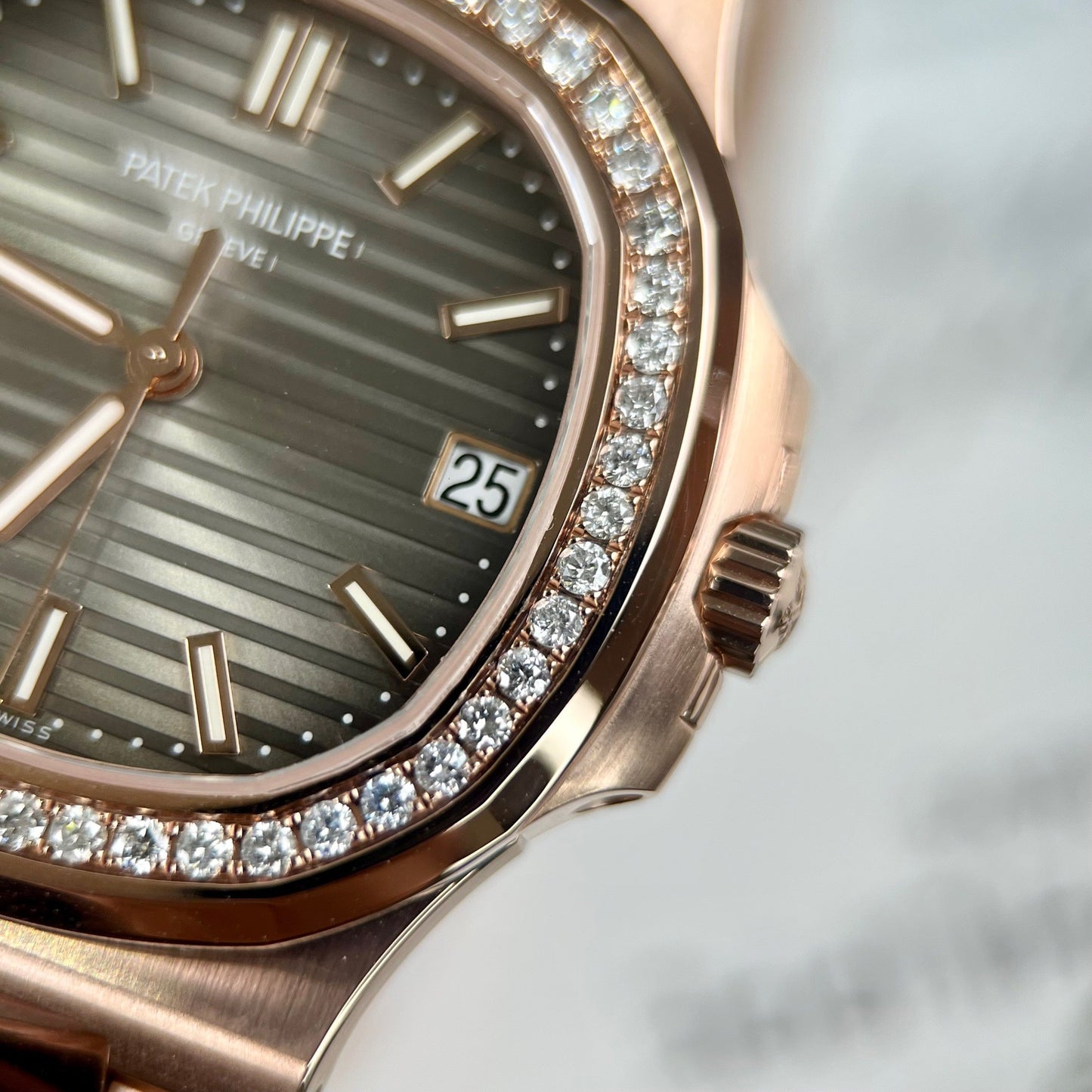 Patek Philippe Nautilus 5711/1R-001 –Wrapped 18k Rose Gold and diamond from 3K factory