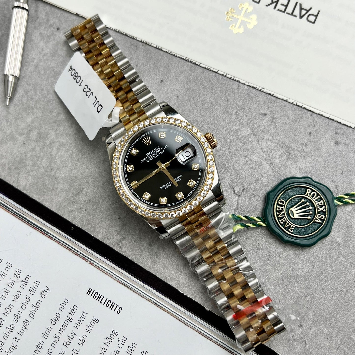 Rolex Datejust 36mm Diamanti 126283RBR Oro giallo 18 carati e moissanite