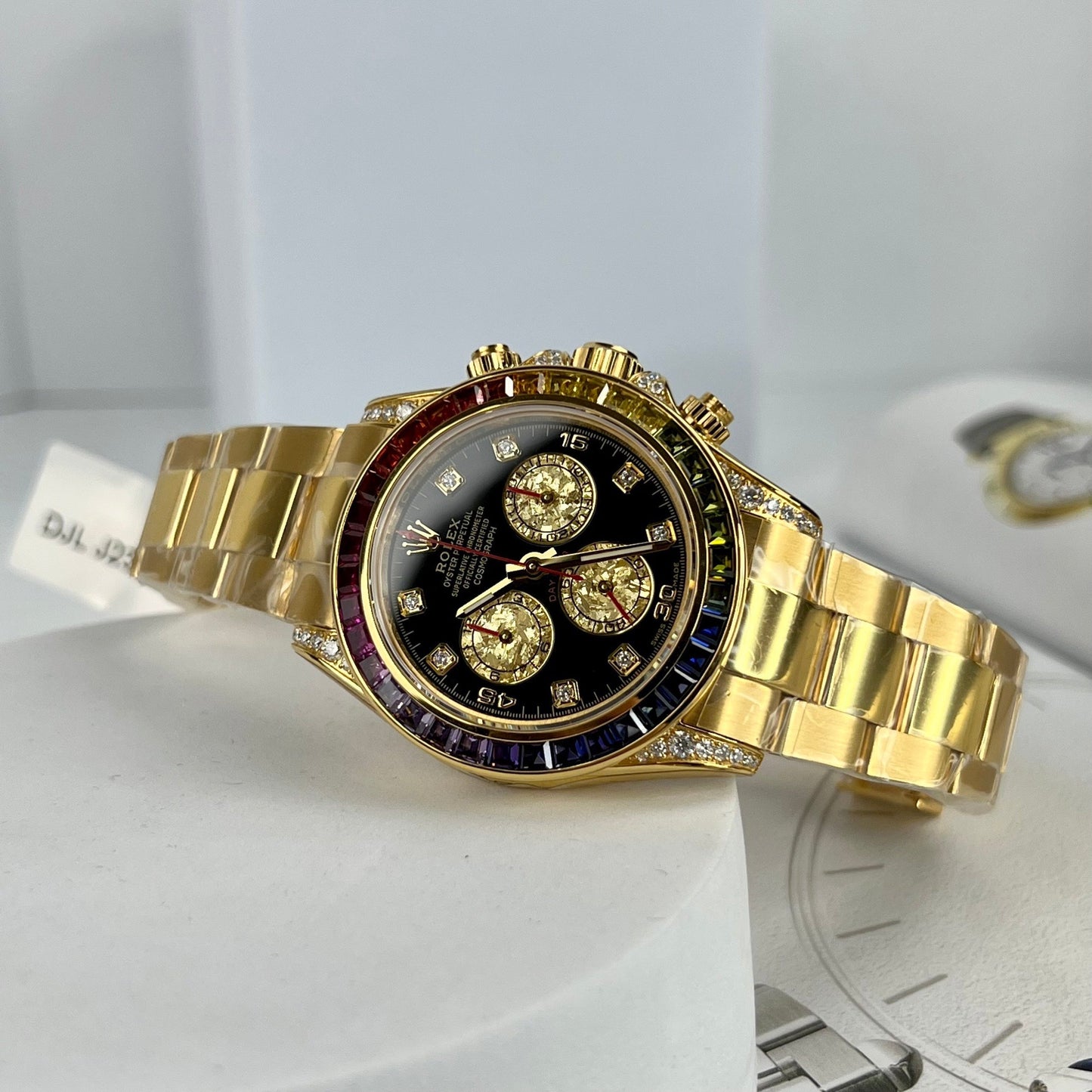 Rolex Cosmograph Daytona Rainbow 116598 RBOW-78608 [Oro personalizzato, moissanite, pietra rubino]