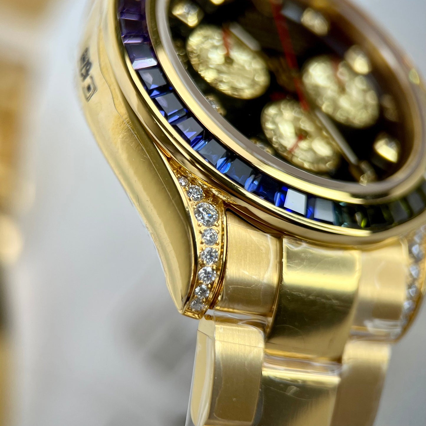 Rolex Cosmograph Daytona Rainbow 116598 RBOW-78608 [Oro personalizzato, moissanite, pietra rubino]