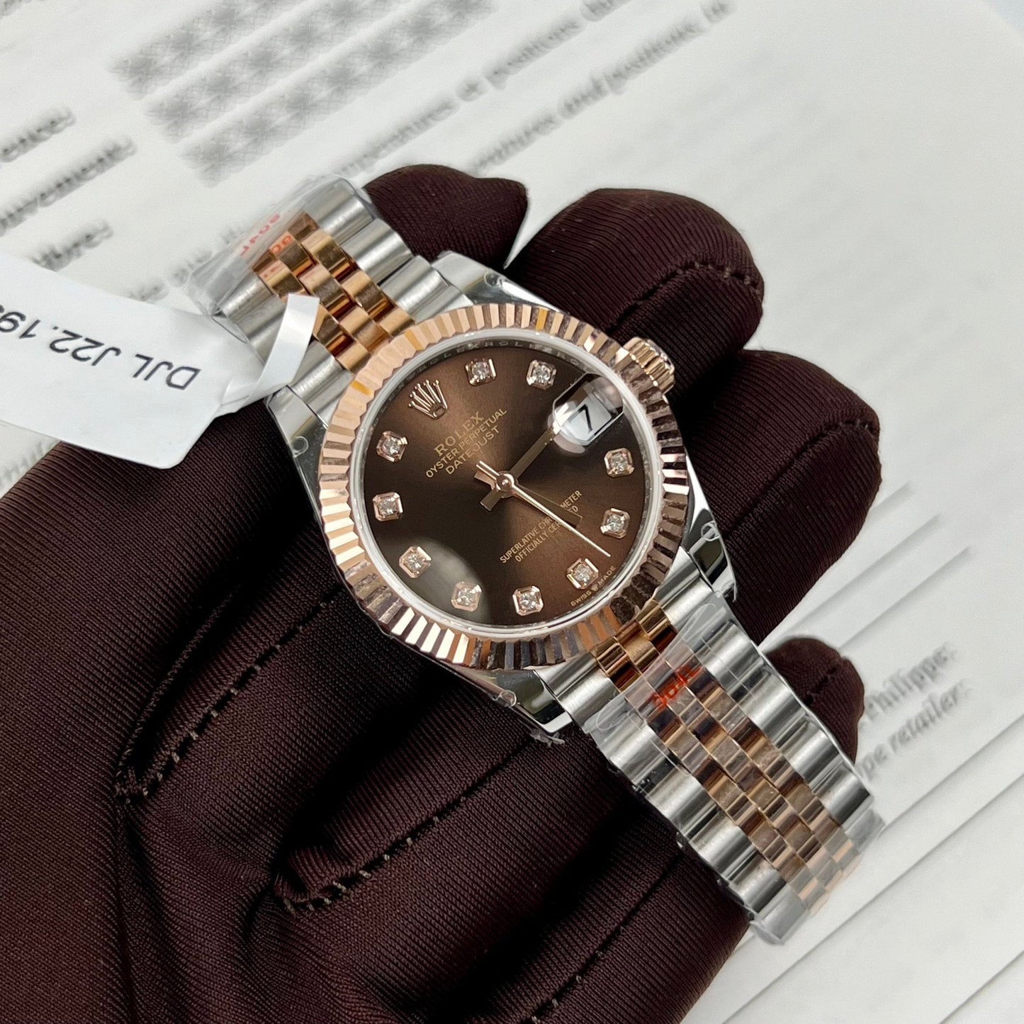 Rolex Lady Datejust 279171 31mm Esfera chocolate y diamante