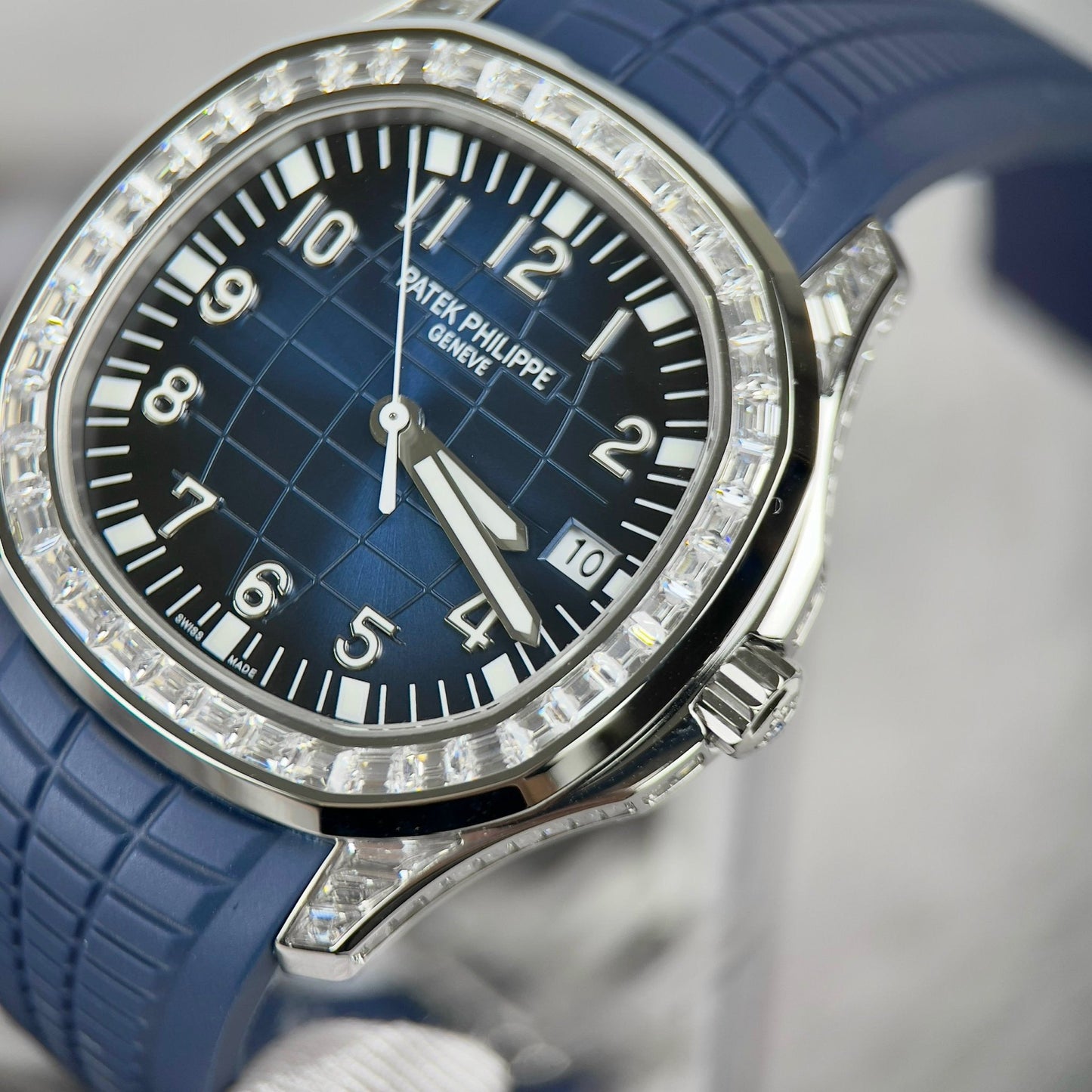 Patek Philippe Aquanaut 5168G-001 Mejor Mossanite personalizado de fábrica edición 1:1 3K