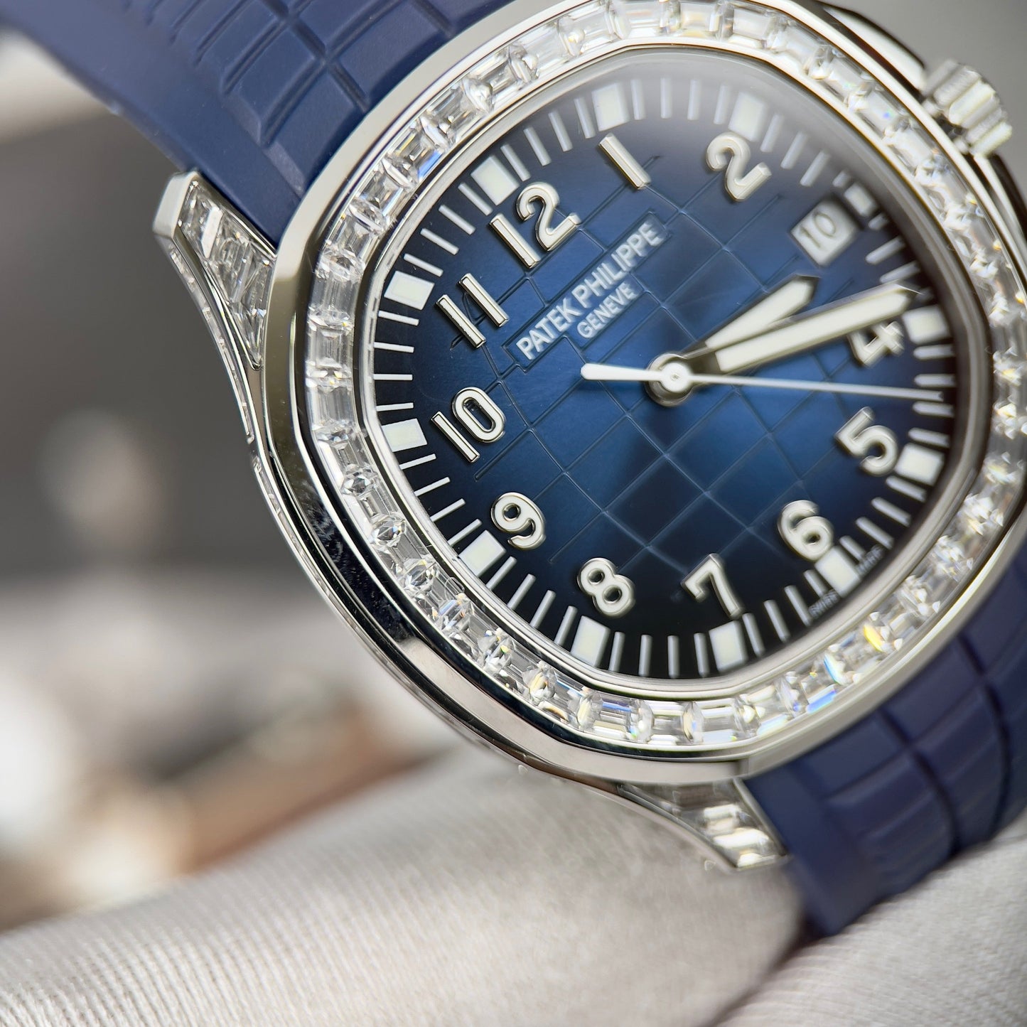 Patek Philippe Aquanaut 5168G-001 Mejor Mossanite personalizado de fábrica edición 1:1 3K