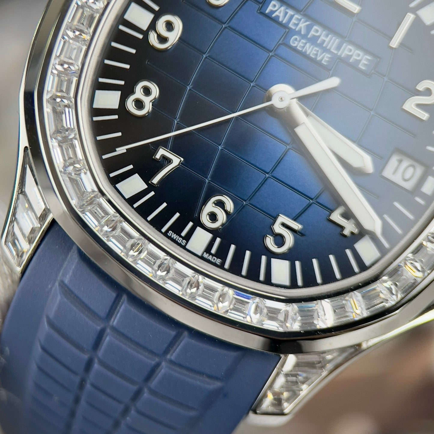 Patek Philippe Aquanaut 5168G-001 Mejor Mossanite personalizado de fábrica edición 1:1 3K