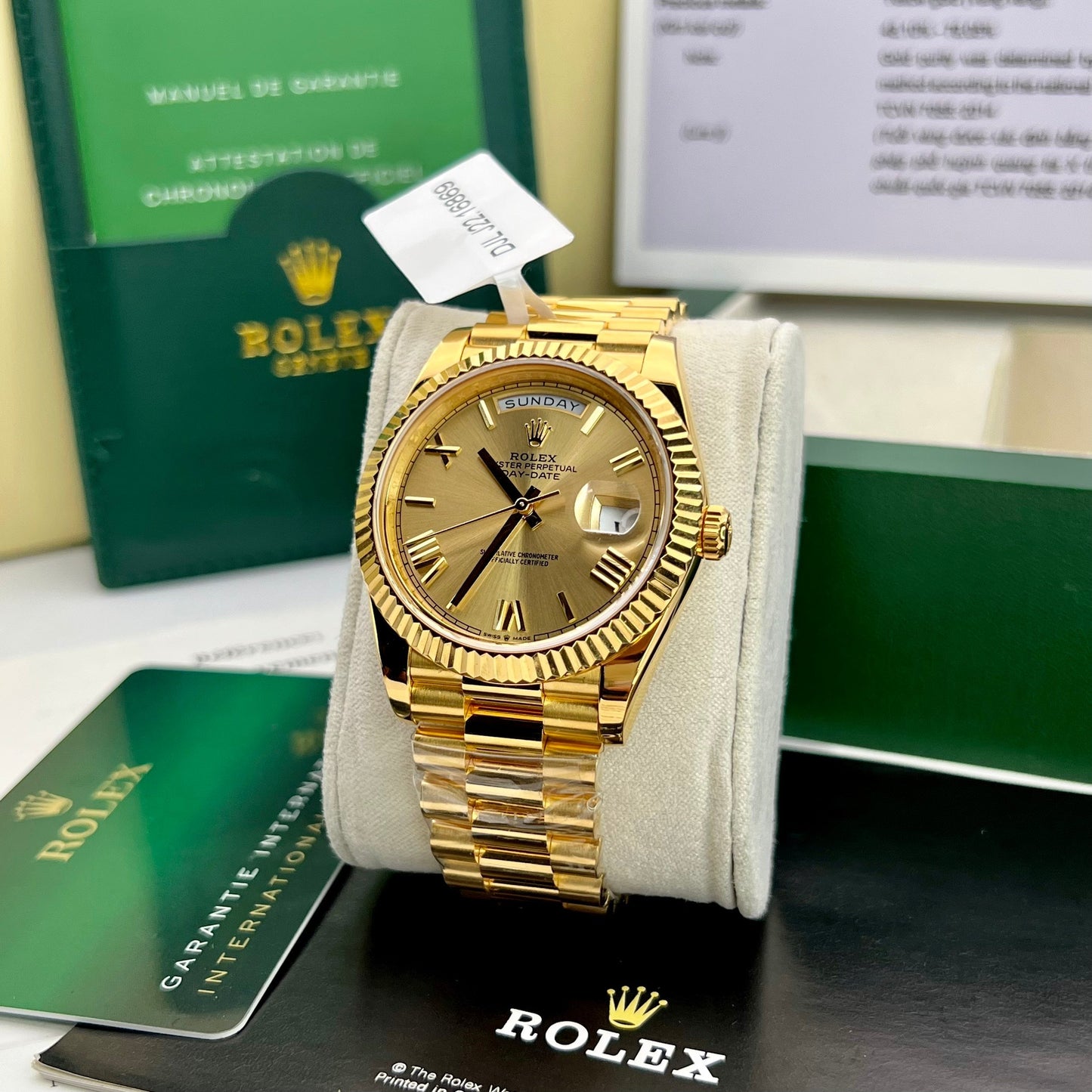 Orologio da uomo Rolex Day-Date 40 228238-0006 rivestito in oro giallo 18 carati Miglior edizione 1:1