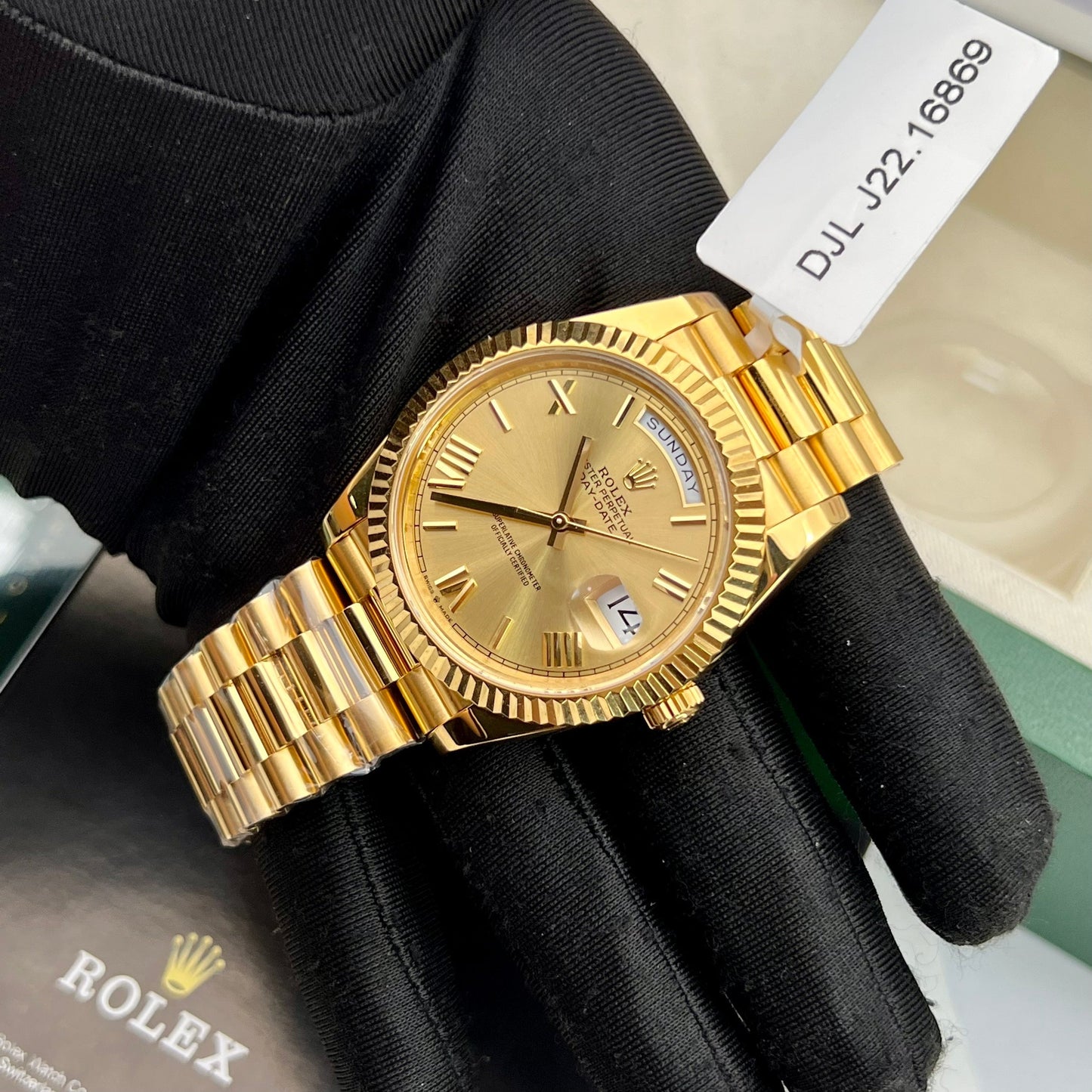 Orologio da uomo Rolex Day-Date 40 228238-0006 rivestito in oro giallo 18 carati Miglior edizione 1:1