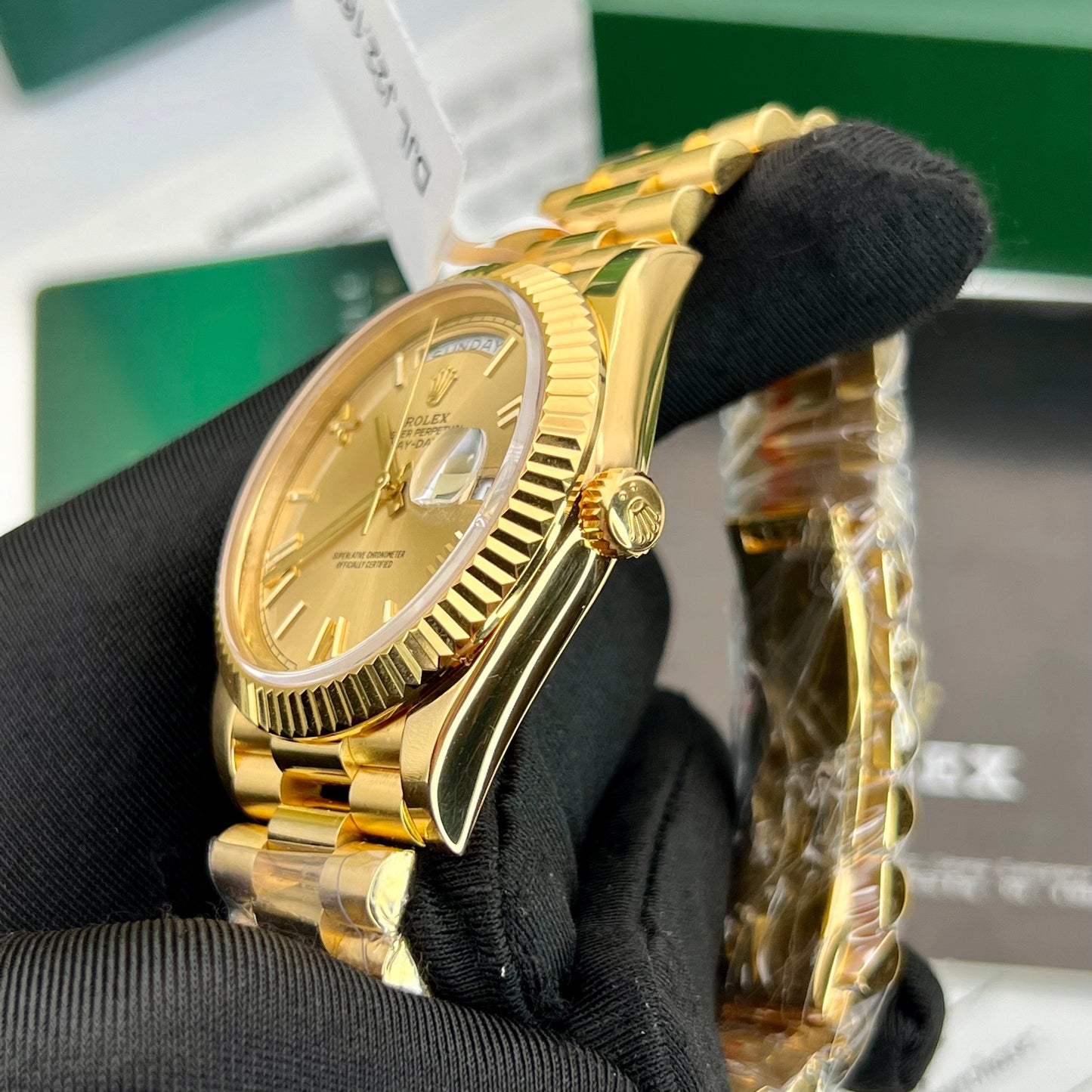 Orologio da uomo Rolex Day-Date 40 228238-0006 rivestito in oro giallo 18 carati Miglior edizione 1:1