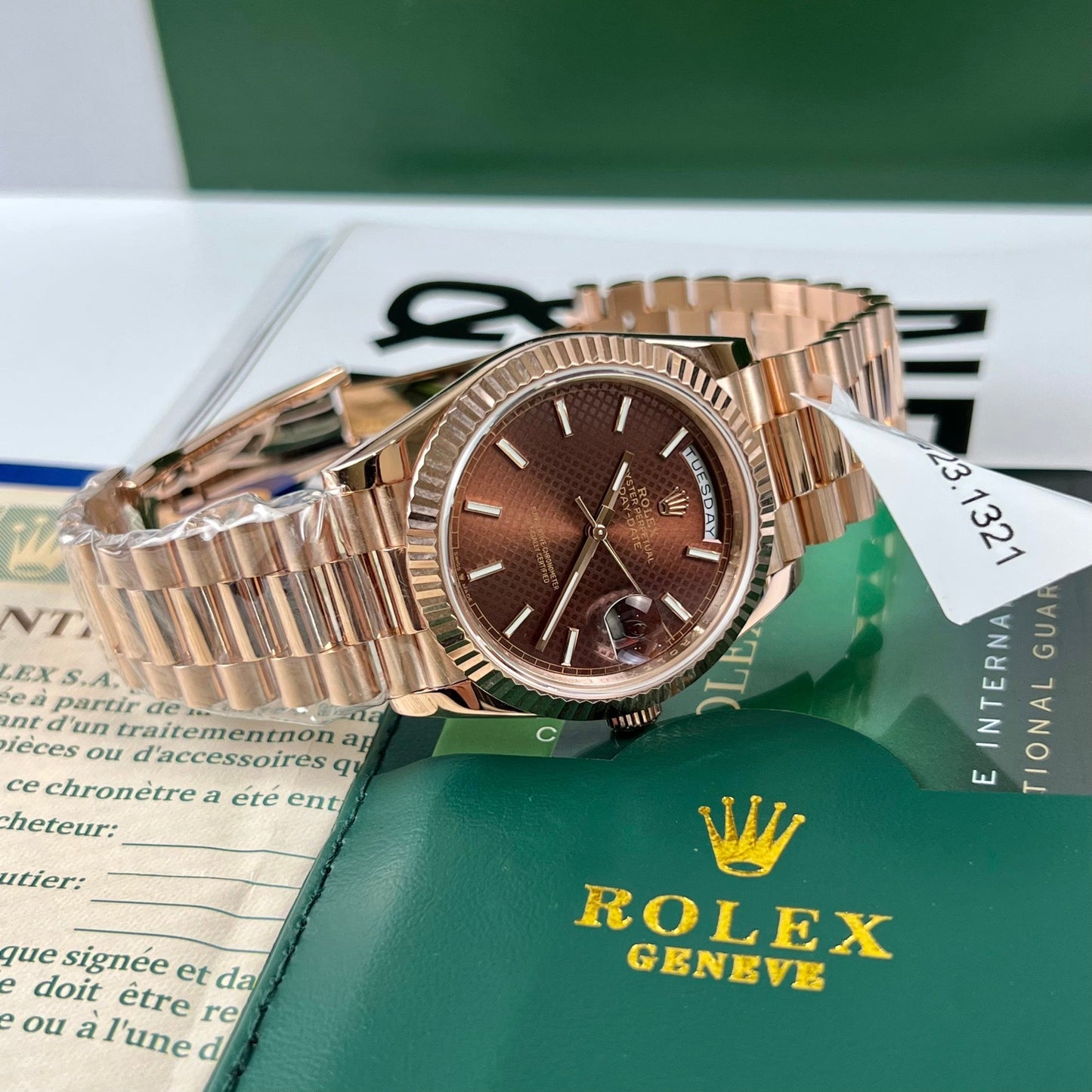 Rolex Day-Date 40 228235 chodmip Mejor edición 1:1 recubierto de oro rosa de 18 quilates 130 gramos