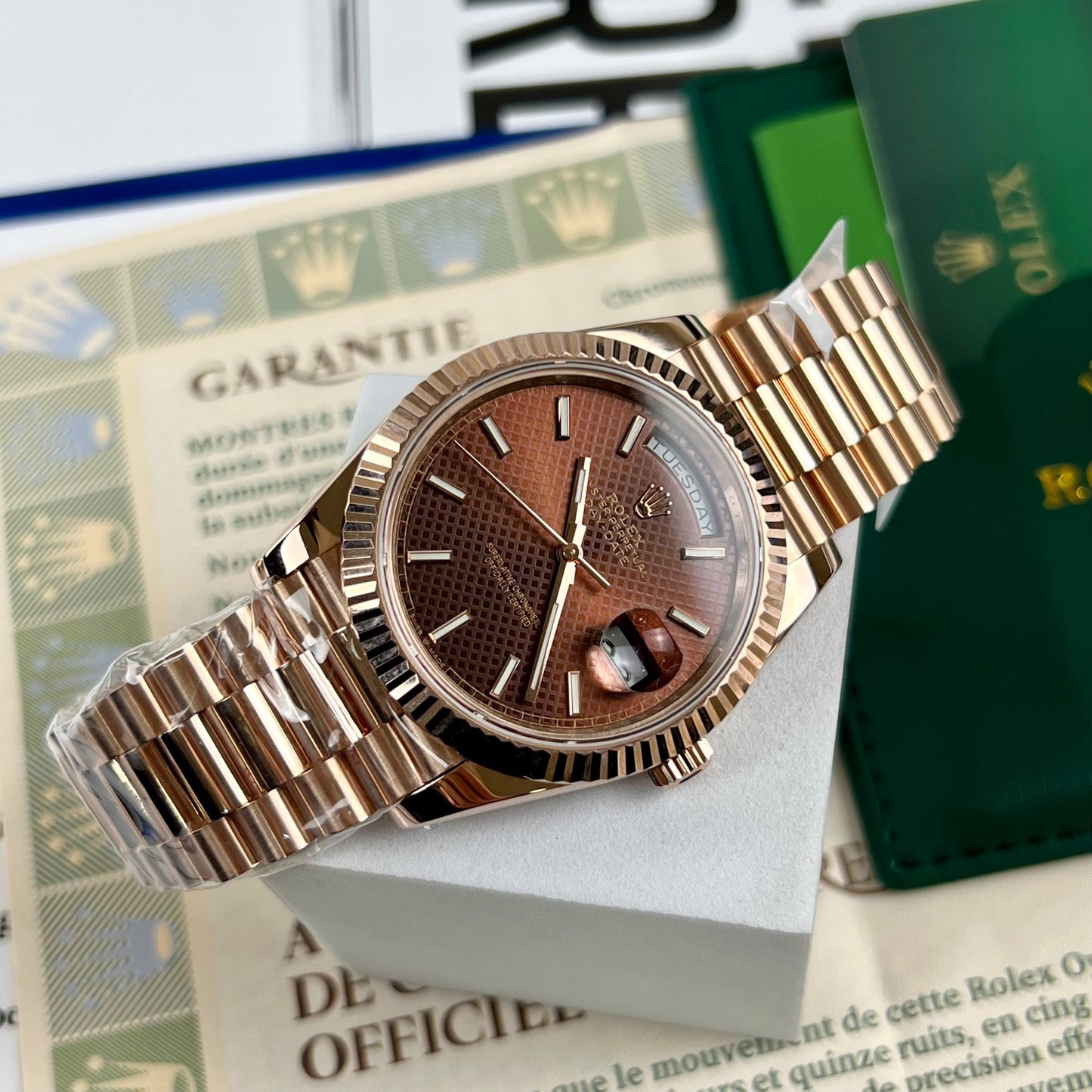 Rolex Day-Date 40 228235 chodmip Mejor edición 1:1 recubierto de oro rosa de 18 quilates 130 gramos