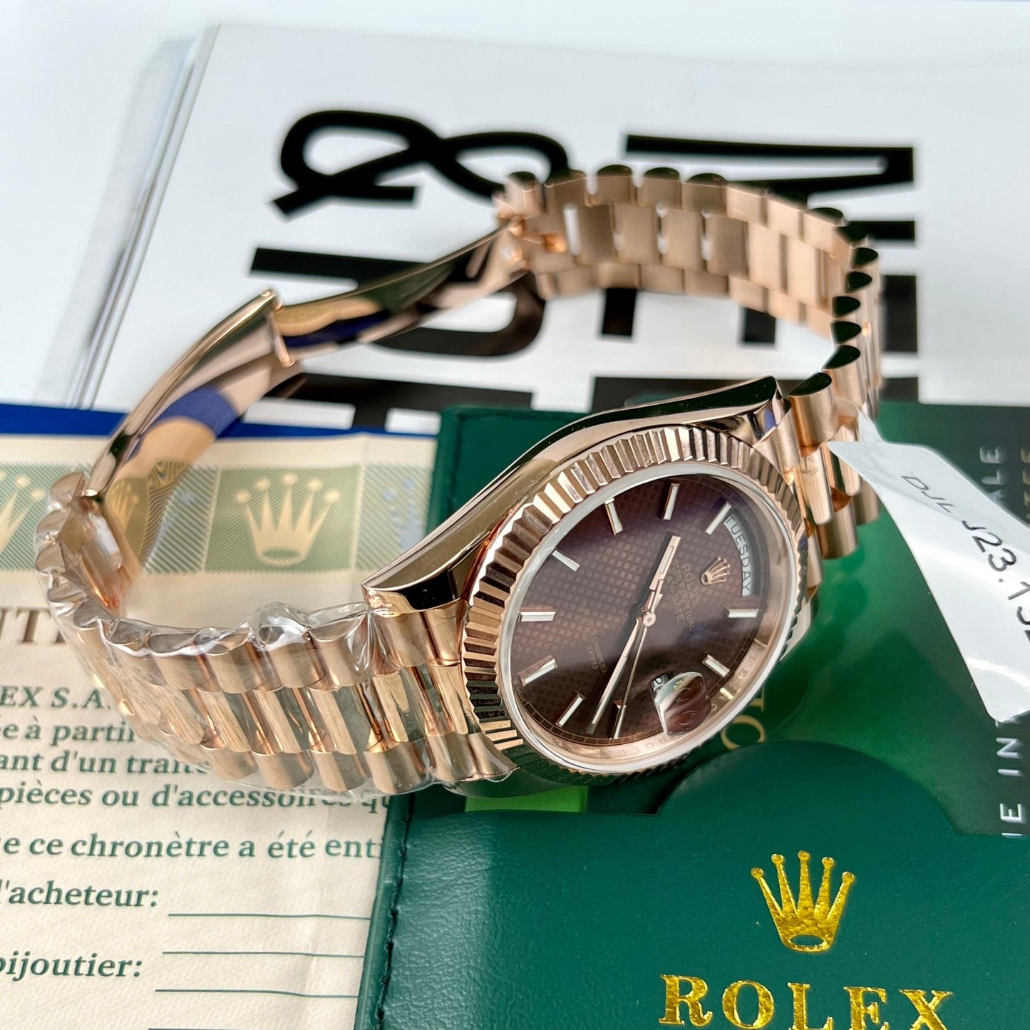 Rolex Day-Date 40 228235 chodmip Mejor edición 1:1 recubierto de oro rosa de 18 quilates 130 gramos