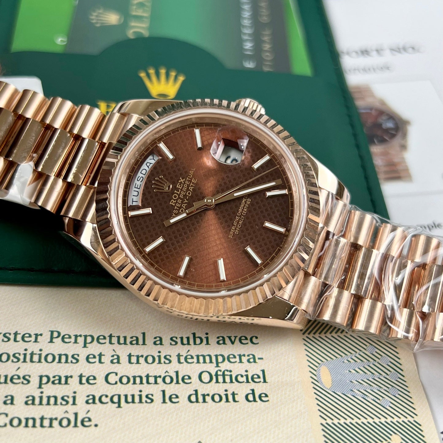 Rolex Day-Date 40 228235 chodmip Mejor edición 1:1 recubierto de oro rosa de 18 quilates 130 gramos