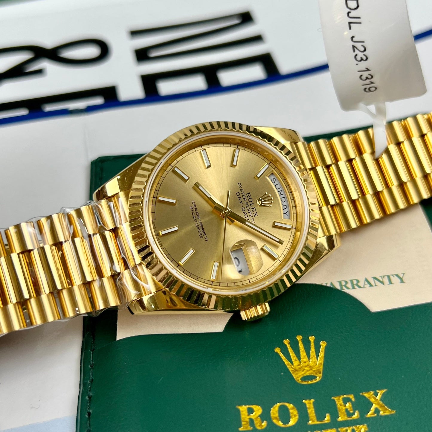 Rolex Day-Date 40 mm 228238-0003 recubierto de oro amarillo de 18 k Mejor edición 1:1 130 gramos