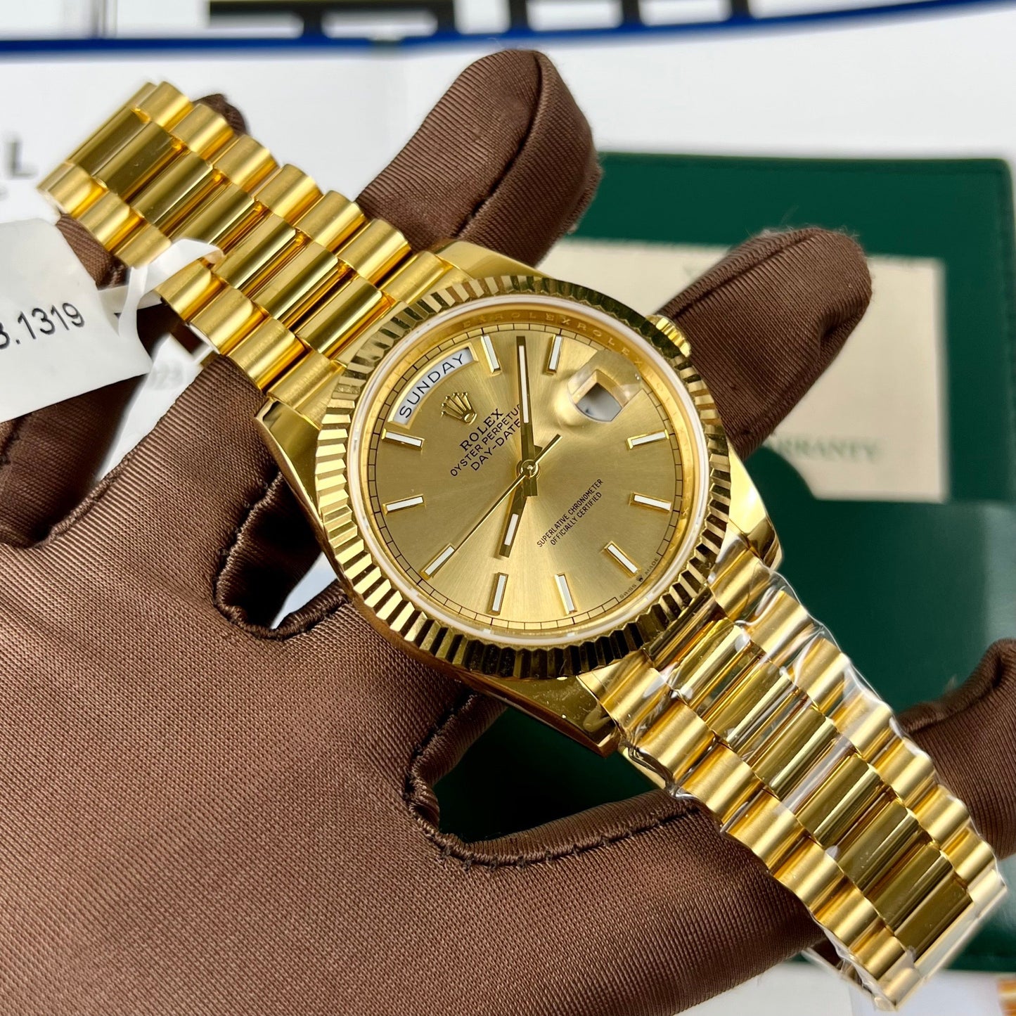 Rolex Day-Date 40 mm 228238-0003 recubierto de oro amarillo de 18 k Mejor edición 1:1 130 gramos