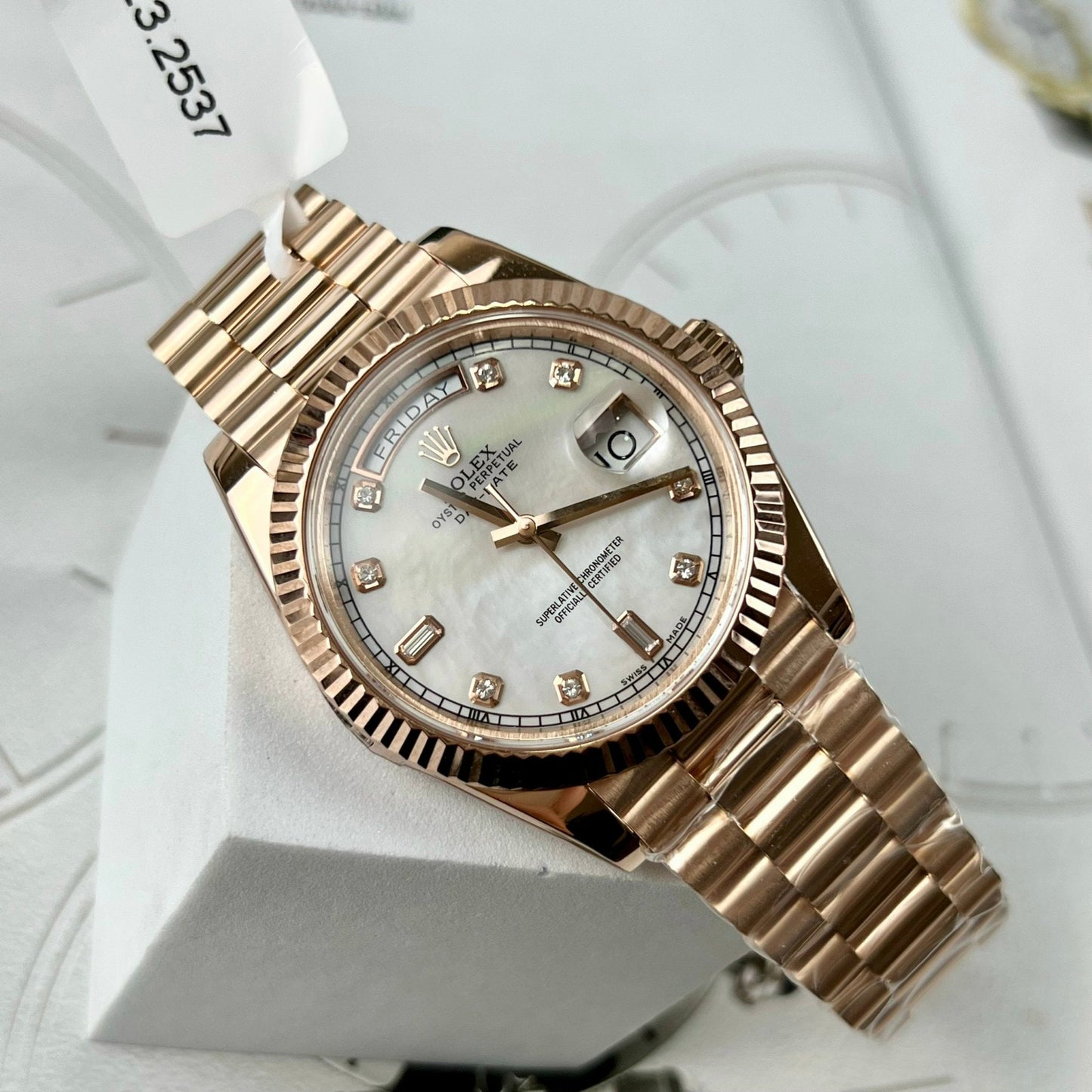 Rolex Day-Date 36mm M128235-0029 Miglior edizione 1:1 rivestita in oro rosa 18 carati 130 grammi