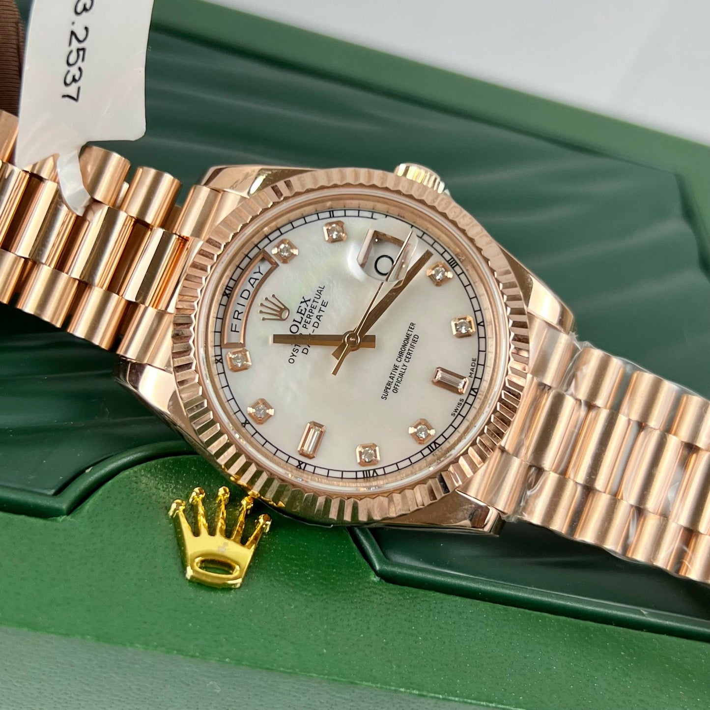 Rolex Day-Date 36mm M128235-0029 Best 1:1 Edition coated 18k rose Gold 130 gram