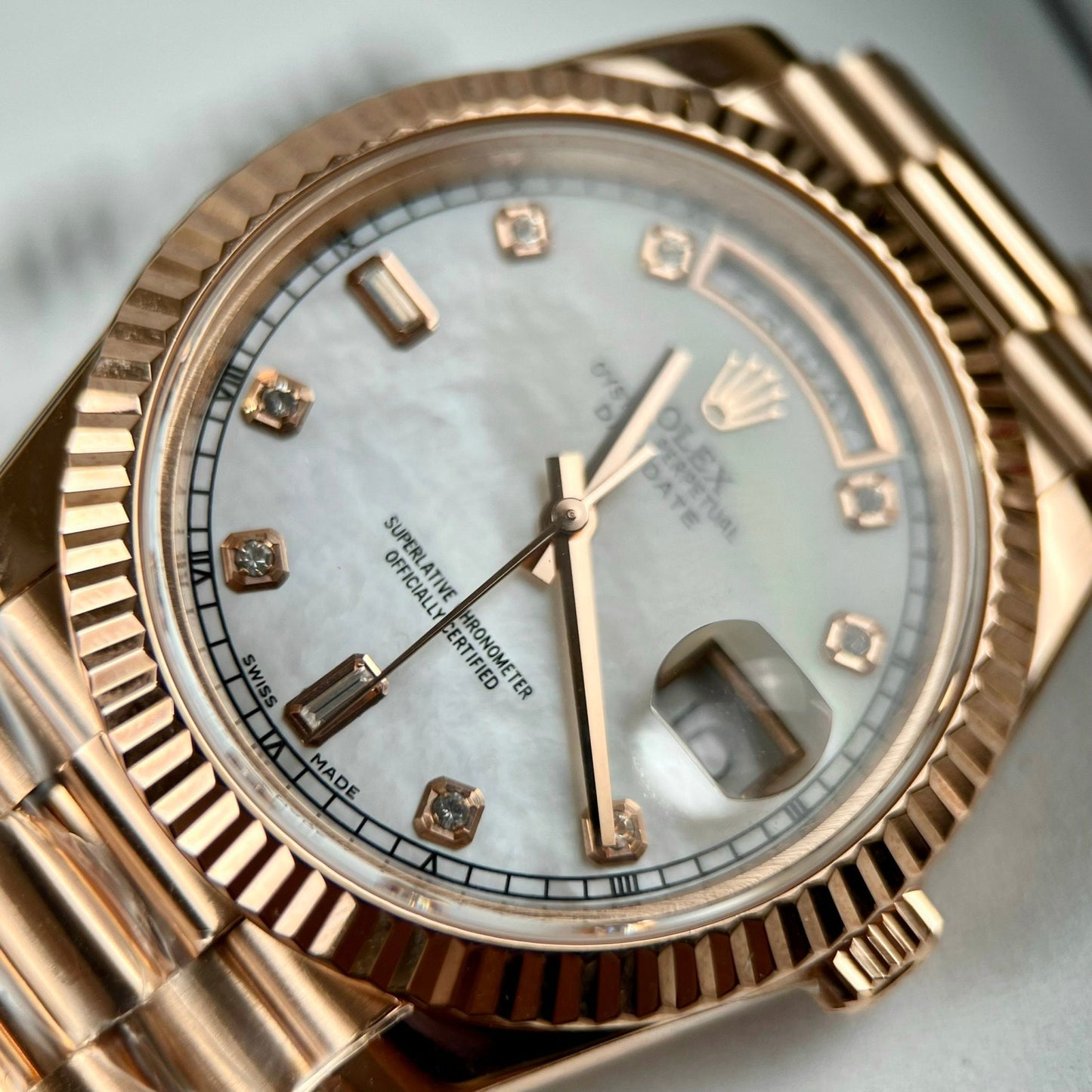 Rolex Day-Date 36mm M128235-0029 Miglior edizione 1:1 rivestita in oro rosa 18 carati 130 grammi