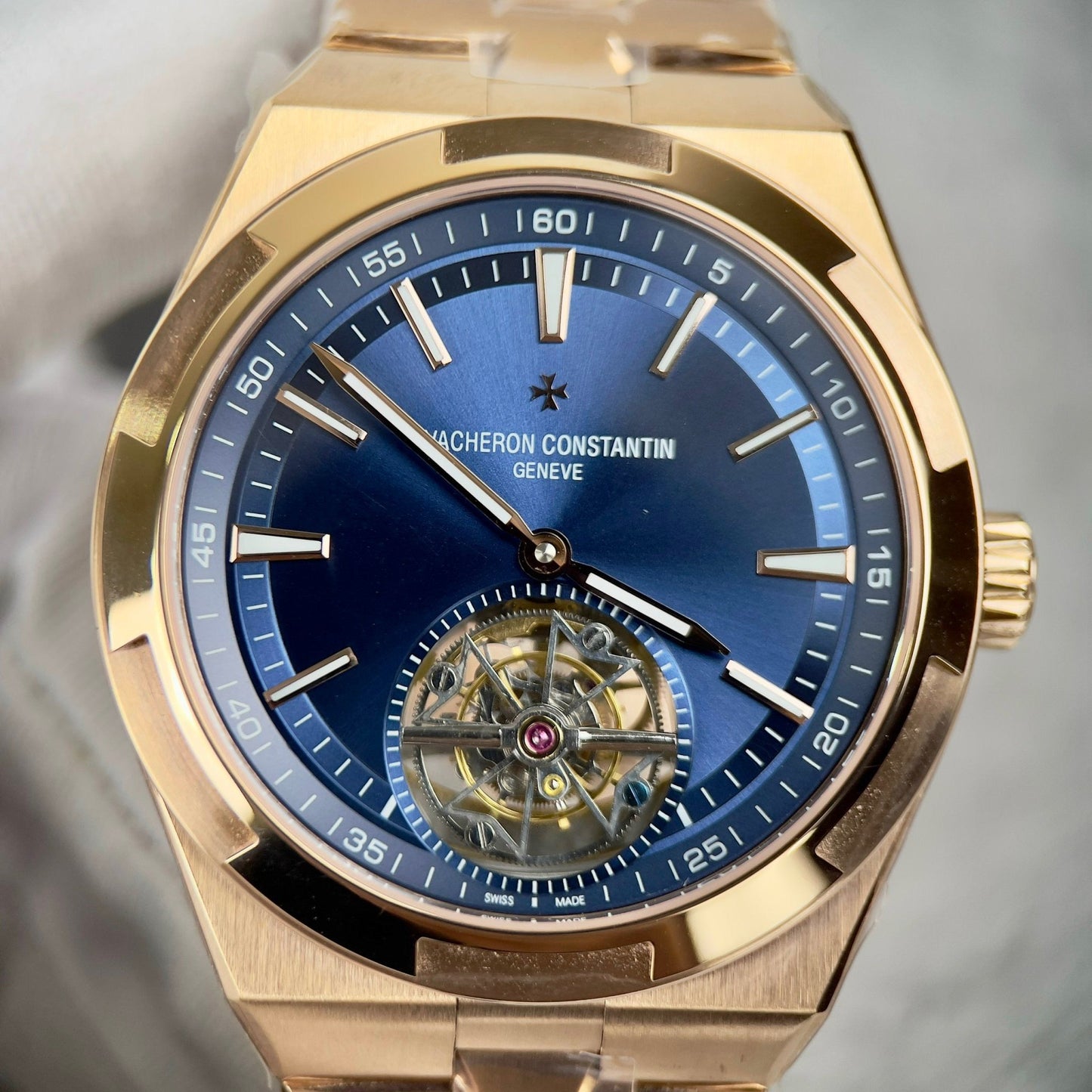 Vacheron Constantin Overseas Tourbillon 6000V/110R-B733 1:1 Mejor Edición BBR Factory Oro Rosa