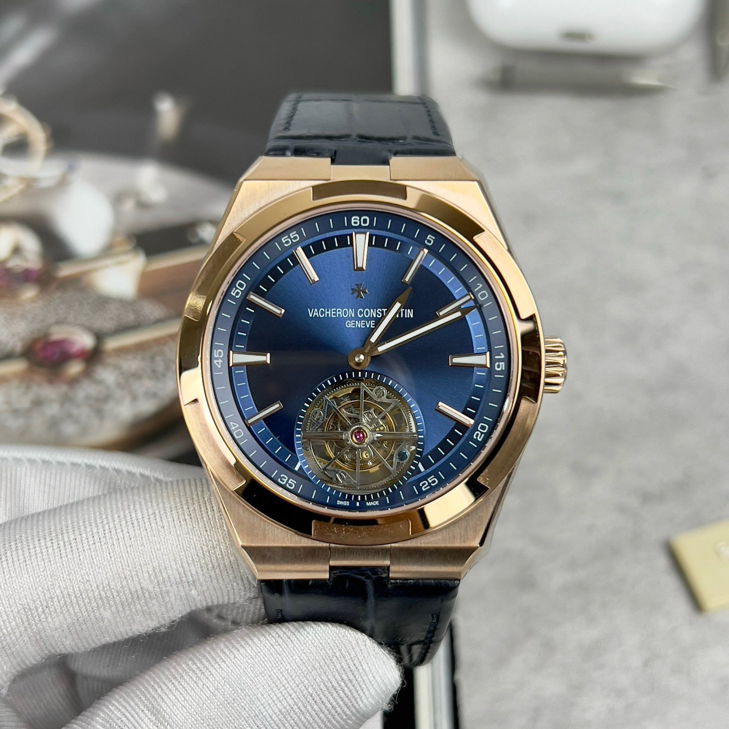 Vacheron Constantin Overseas Tourbillon 6000V/110R-B733 1:1 Best Edition BBR Factory Blue Strap