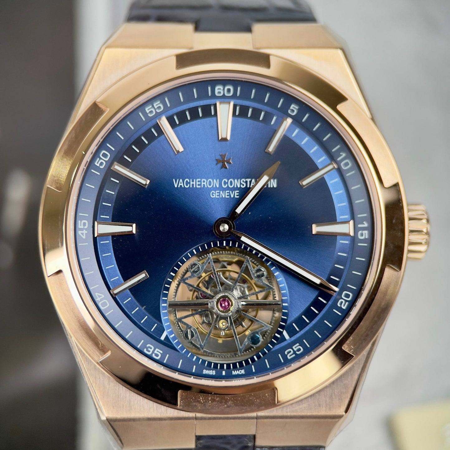 Vacheron Constantin Overseas Tourbillon 6000V/110R-B733 1:1 Mejor Edición BBR Factory Correa Azul