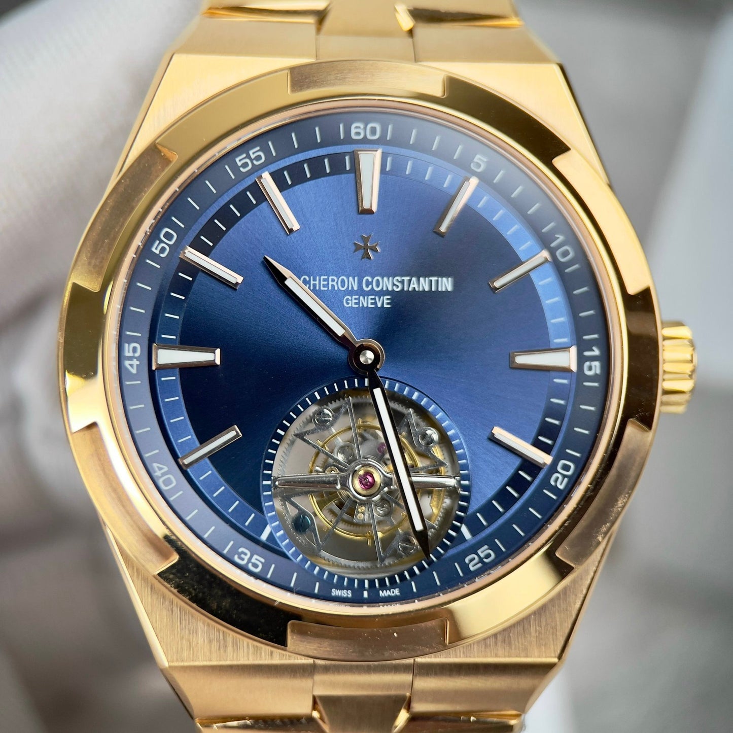 Vacheron Constantin Overseas Tourbillon 6000V/110R-B733 1:1 Best Edition rivestito in oro 18k