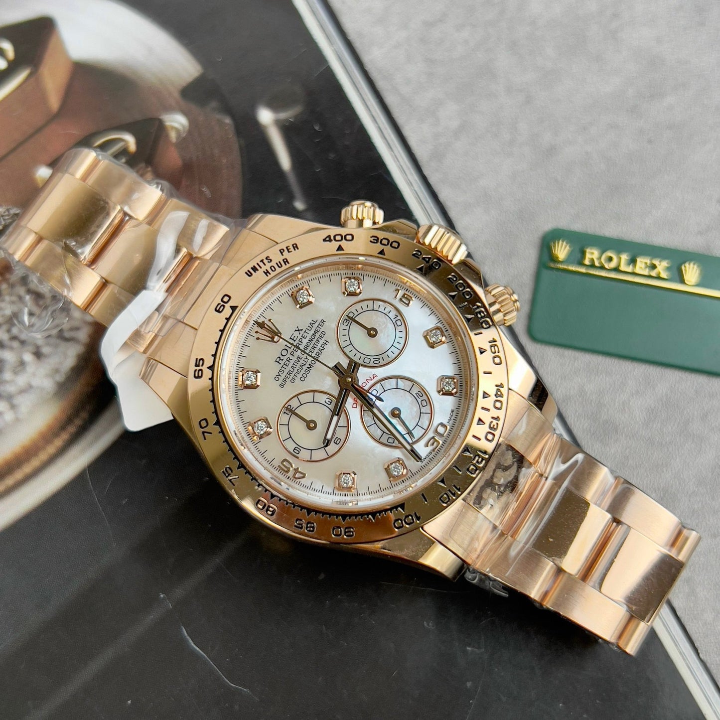 Rolex Daytona Cosmograph con quadrante in madreperla 40mm 116528 personalizzato riempito in oro 18k Migliore edizione 1:1