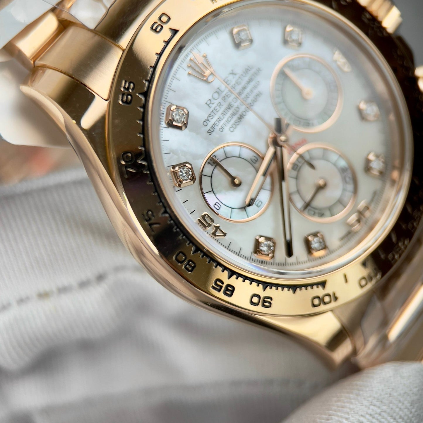 Rolex Daytona Cosmograph con quadrante in madreperla 40mm 116528 personalizzato riempito in oro 18k Migliore edizione 1:1