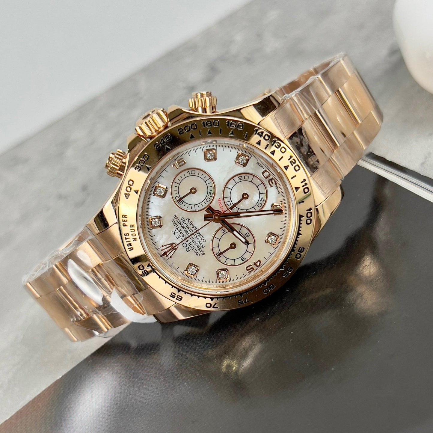 Rolex Daytona Cosmograph con quadrante in madreperla 40mm 116528 personalizzato riempito in oro 18k Migliore edizione 1:1