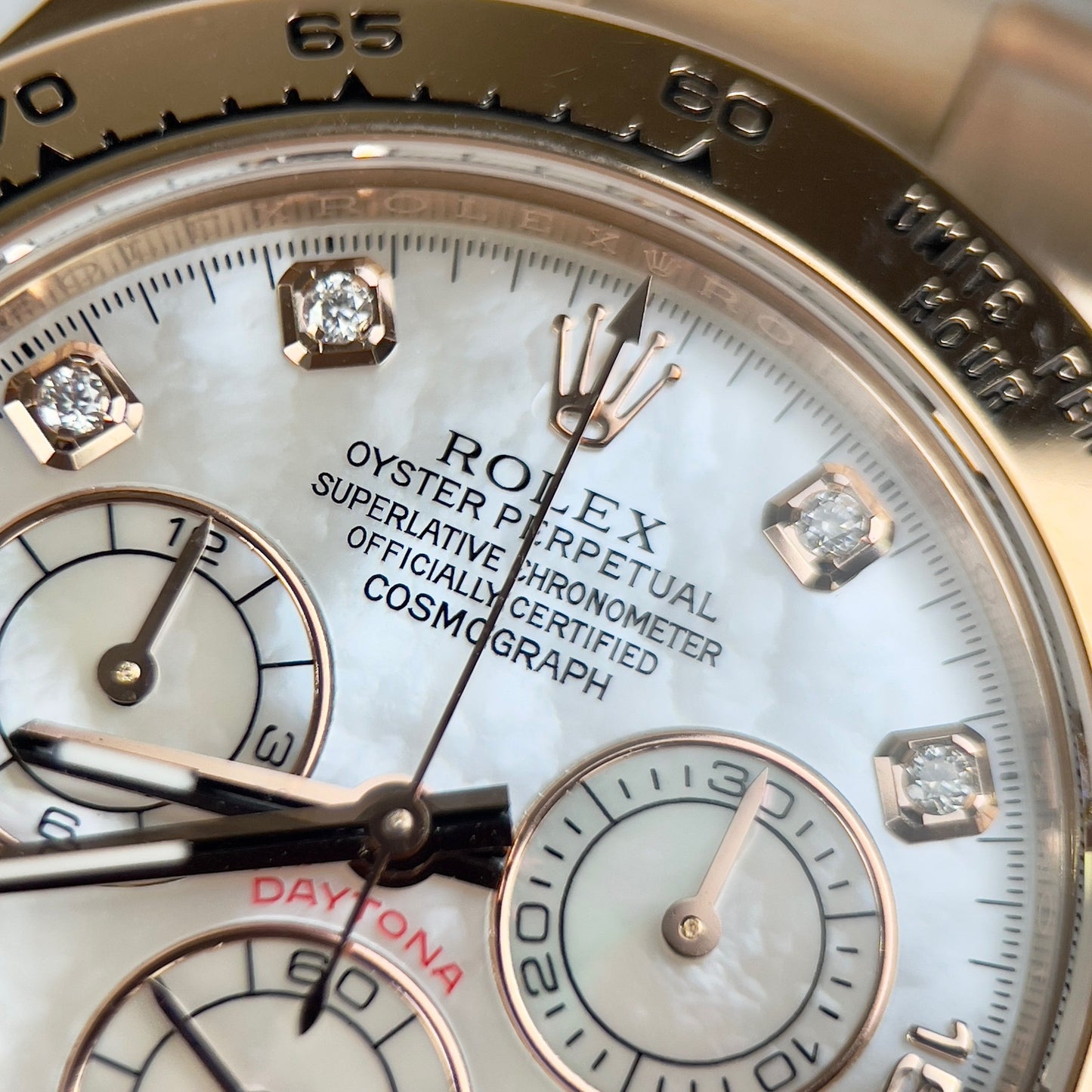 Rolex Daytona Cosmograph with Mother of Pearl Dial 40mm 116528 custom 18k gold filled Best 1:1 Edition