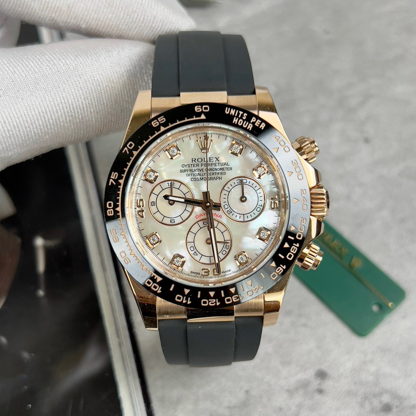 Rolex Cosmograph Daytona 116518LN Quadrante in madreperla personalizzato riempito in oro 18k Migliore edizione 1:1