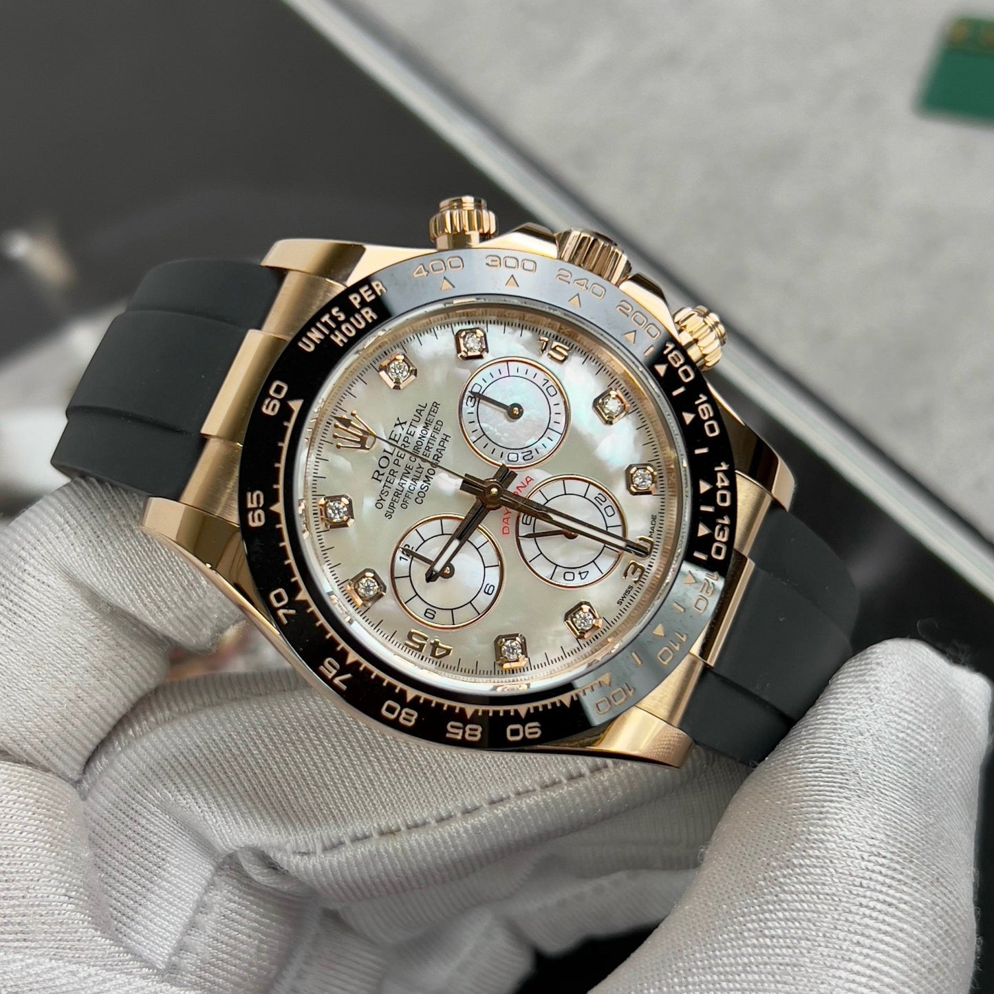 Rolex Cosmograph Daytona 116518LN Quadrante in madreperla personalizzato riempito in oro 18k Migliore edizione 1:1