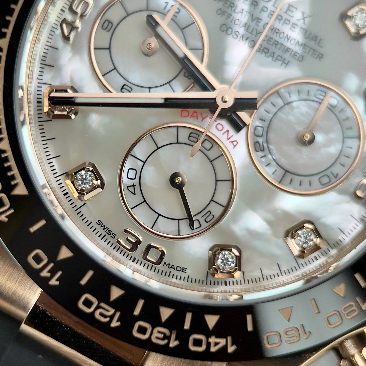 Rolex Cosmograph Daytona 116518LN Quadrante in madreperla personalizzato riempito in oro 18k Migliore edizione 1:1