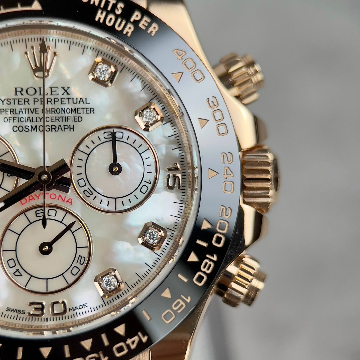 Rolex Cosmograph Daytona 116518LN Mother of Pearl Dial custom 18k gold filled Best 1:1 Edition