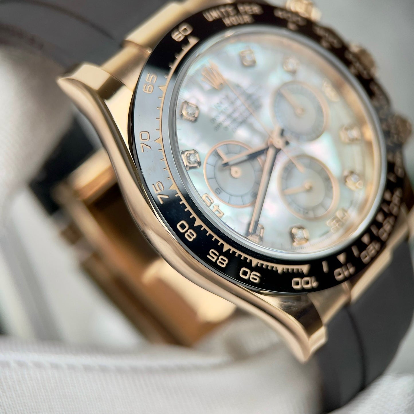 Rolex Cosmograph Daytona 116518LN Mother of Pearl Dial custom 18k gold filled Best 1:1 Edition