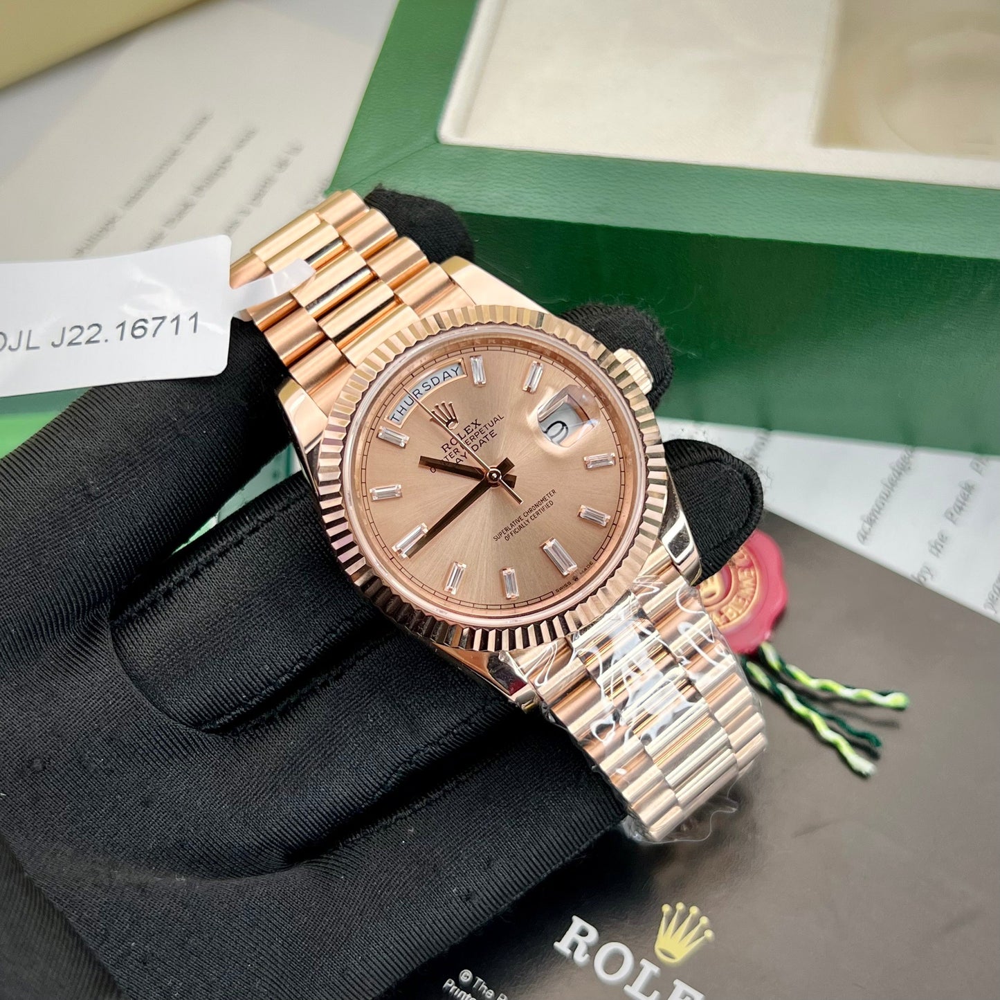 Rolex Day-Date 40 Oro rosa 228235 champán Gold Filled 18k de GM Factory